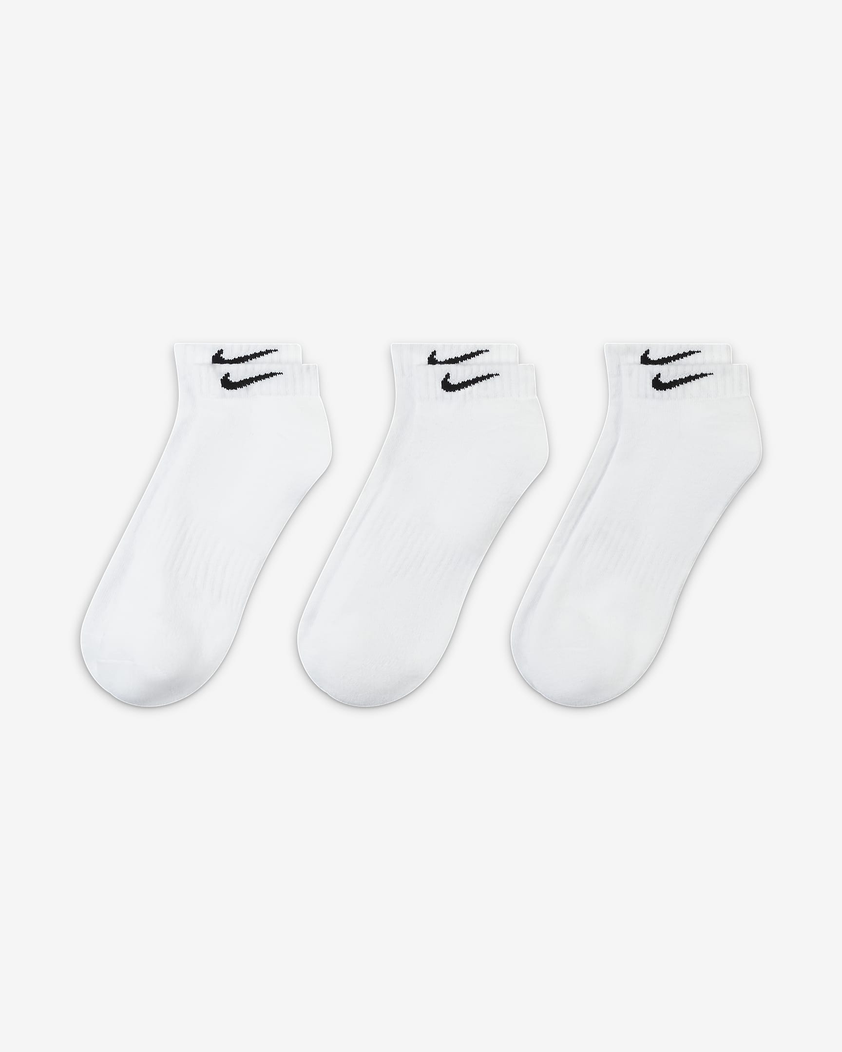 Nike Everyday Cushioned Training Low Socks (3 Pairs) - White/Black