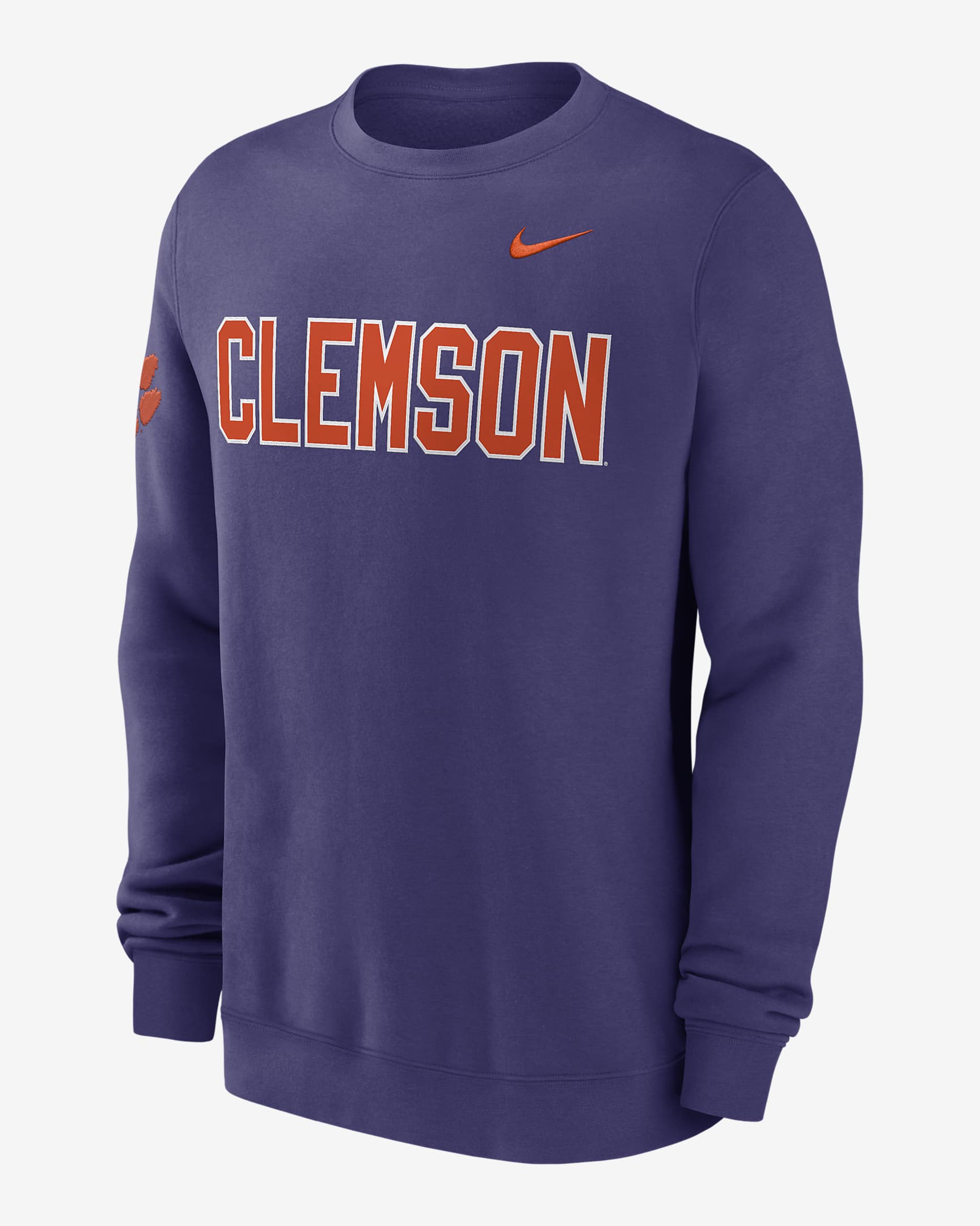 Clemson Tigers Sideline Dabo Men's Nike College Pullover Crew - Purple