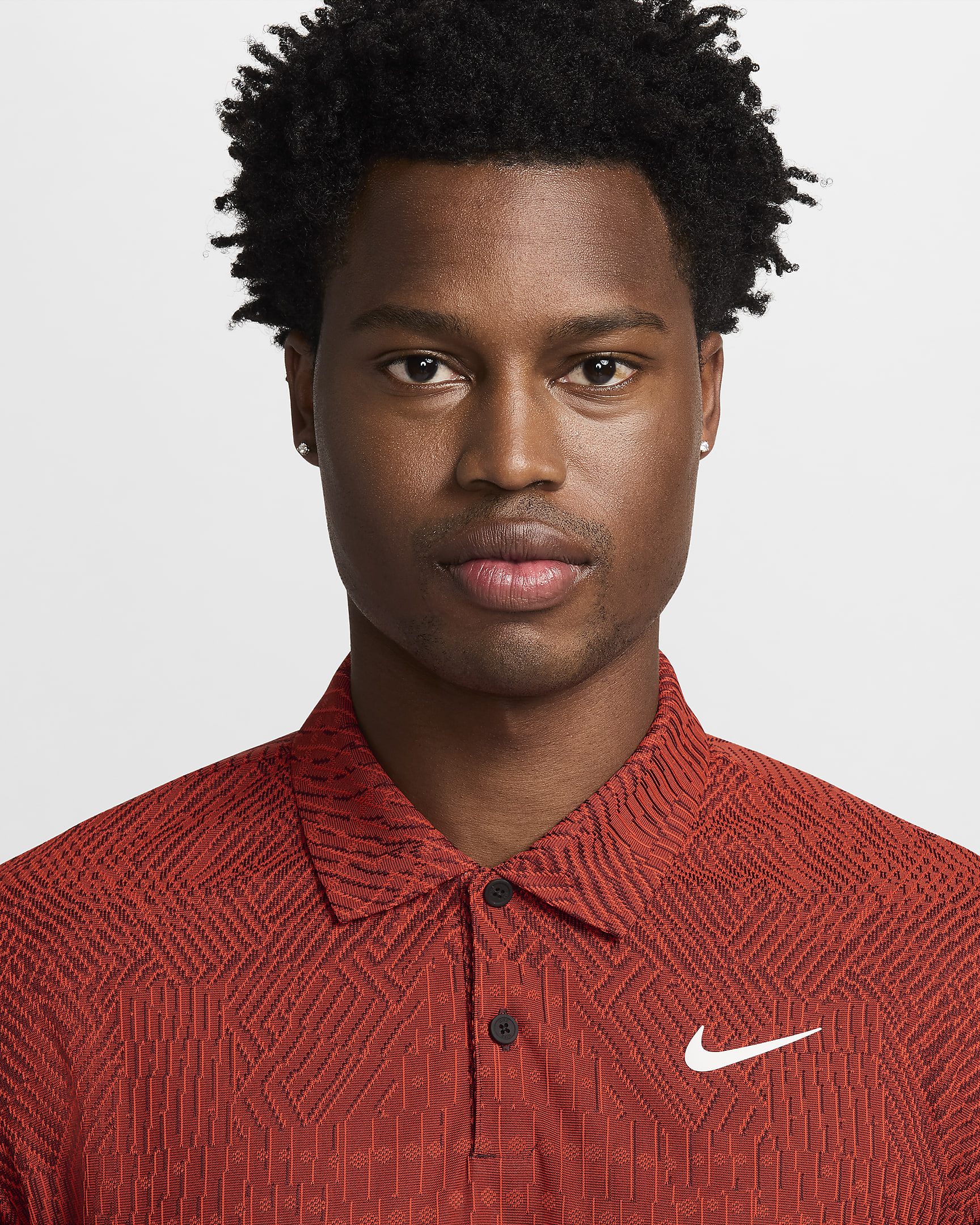 Nike Tour Men's Dri-FIT ADV Golf Polo - Picante Red/Burgundy Crush/White