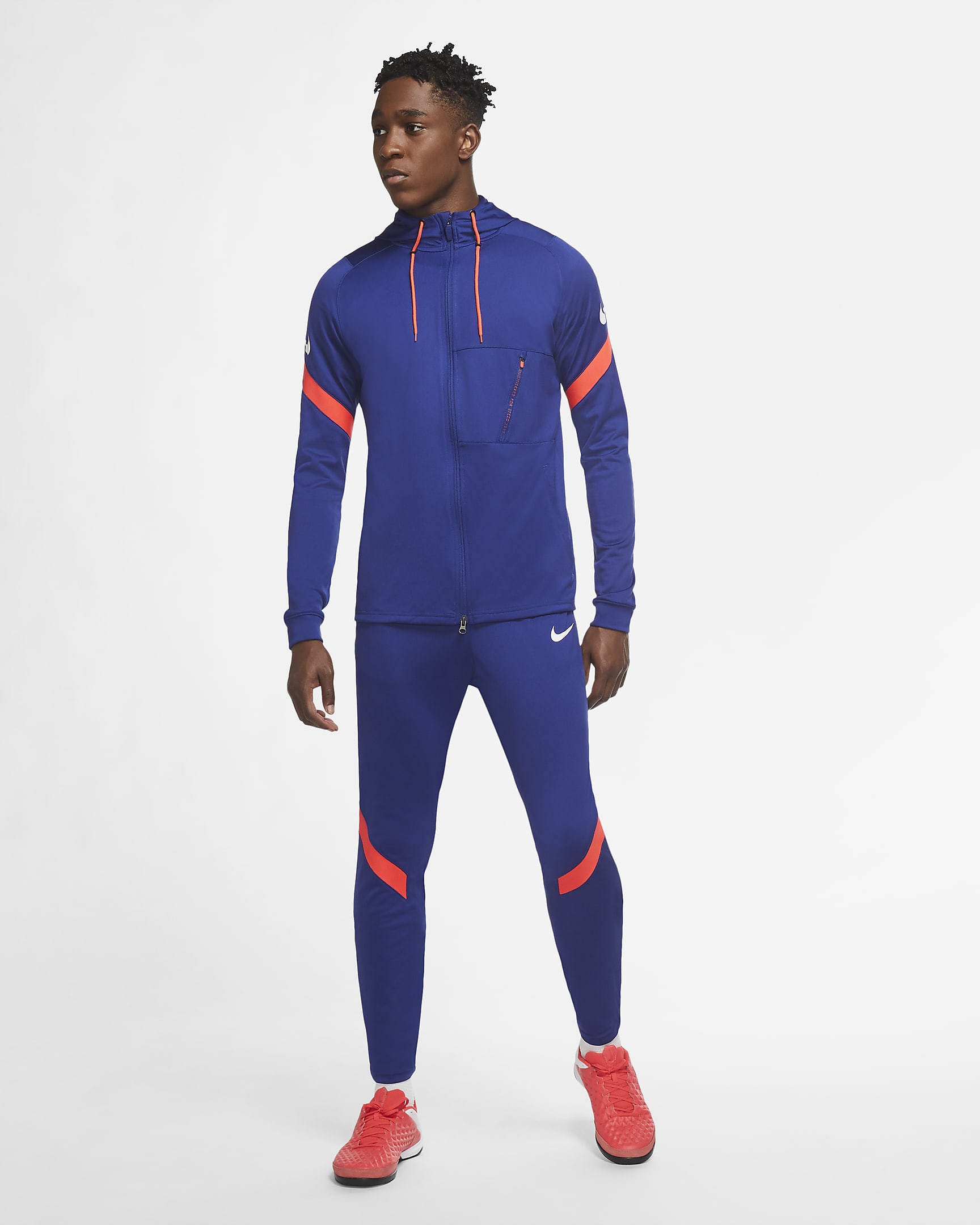 Nike Dri-FIT Strike Men's Knit Football Tracksuit - Deep Royal Blue/Deep Royal Blue/Bright Crimson/White