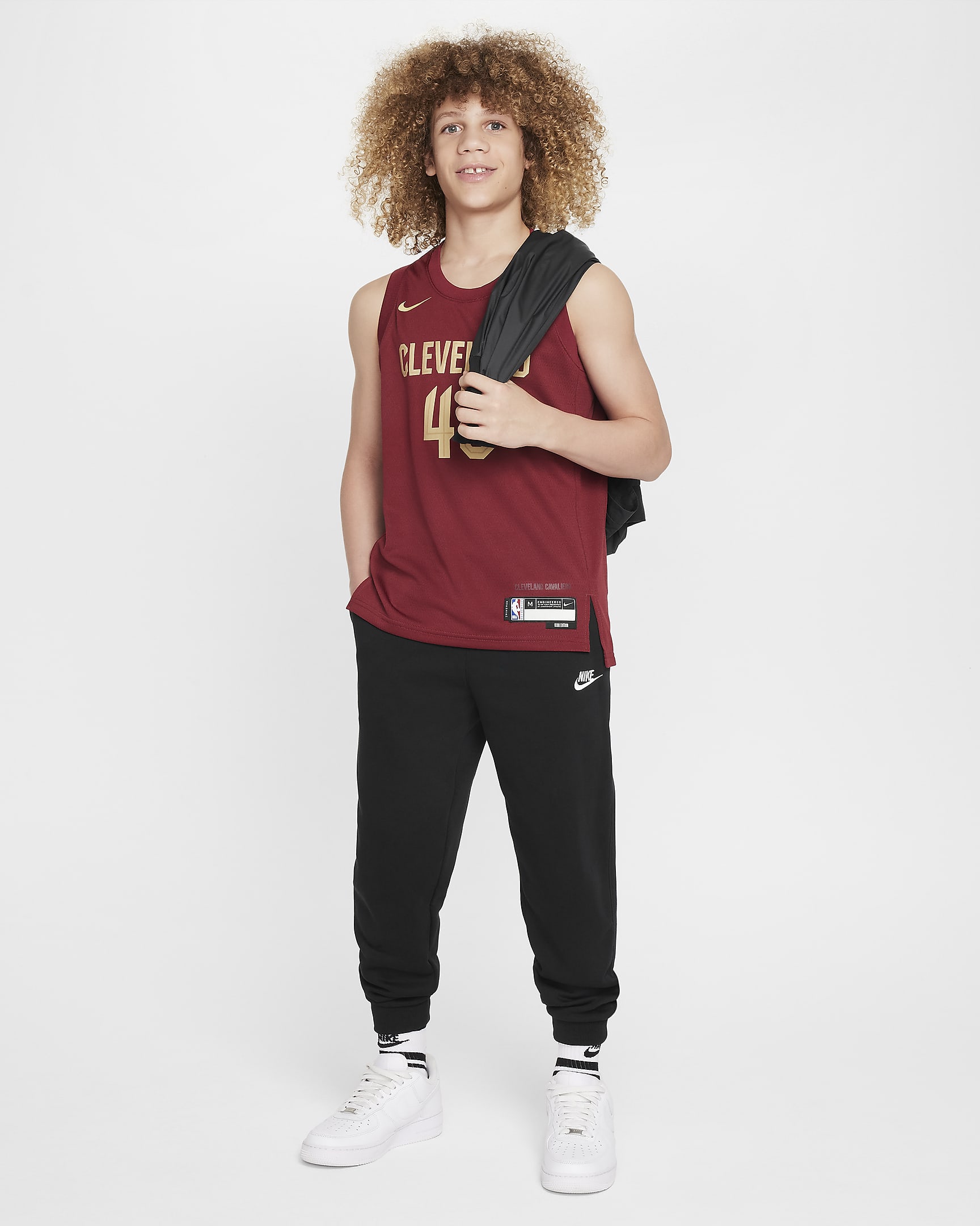 Dres Nike Dri-FIT NBA Swingman Cleveland Cavaliers 2023/24 Icon Edition pro větší děti (chlapce) - Team Red