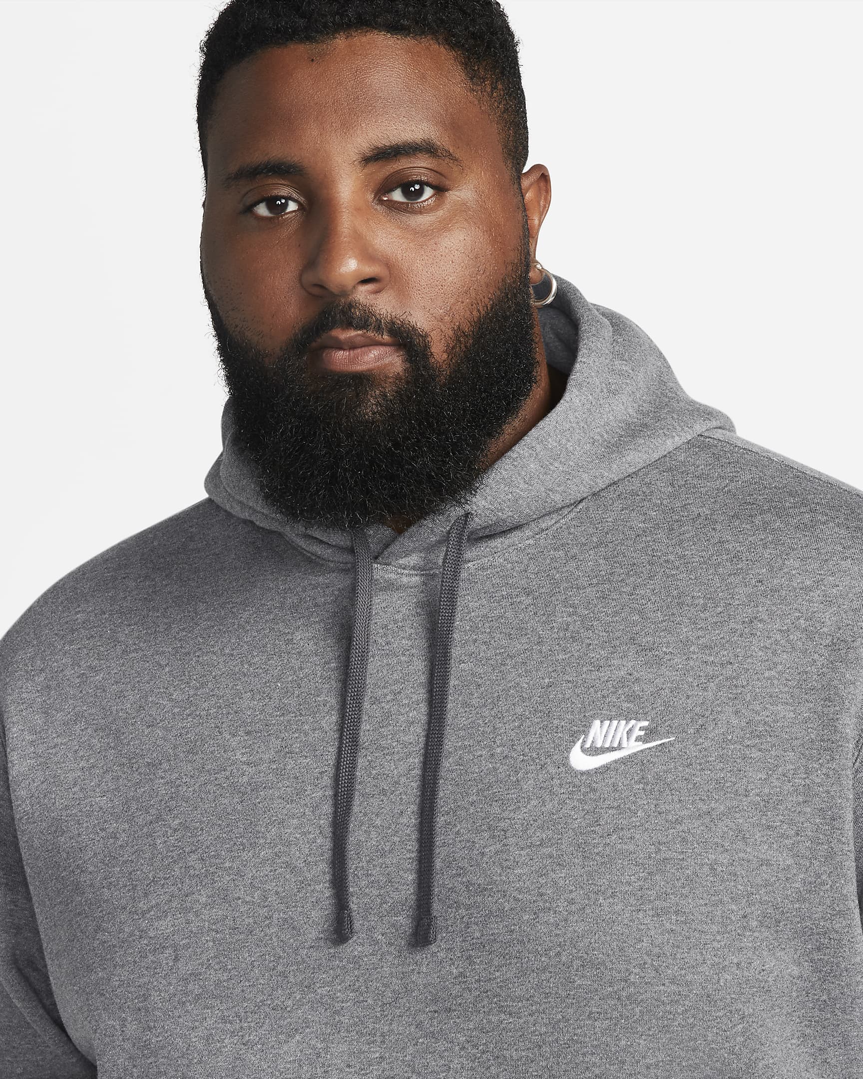 Nike Sportswear Club Fleece Pullover Hoodie Red/White