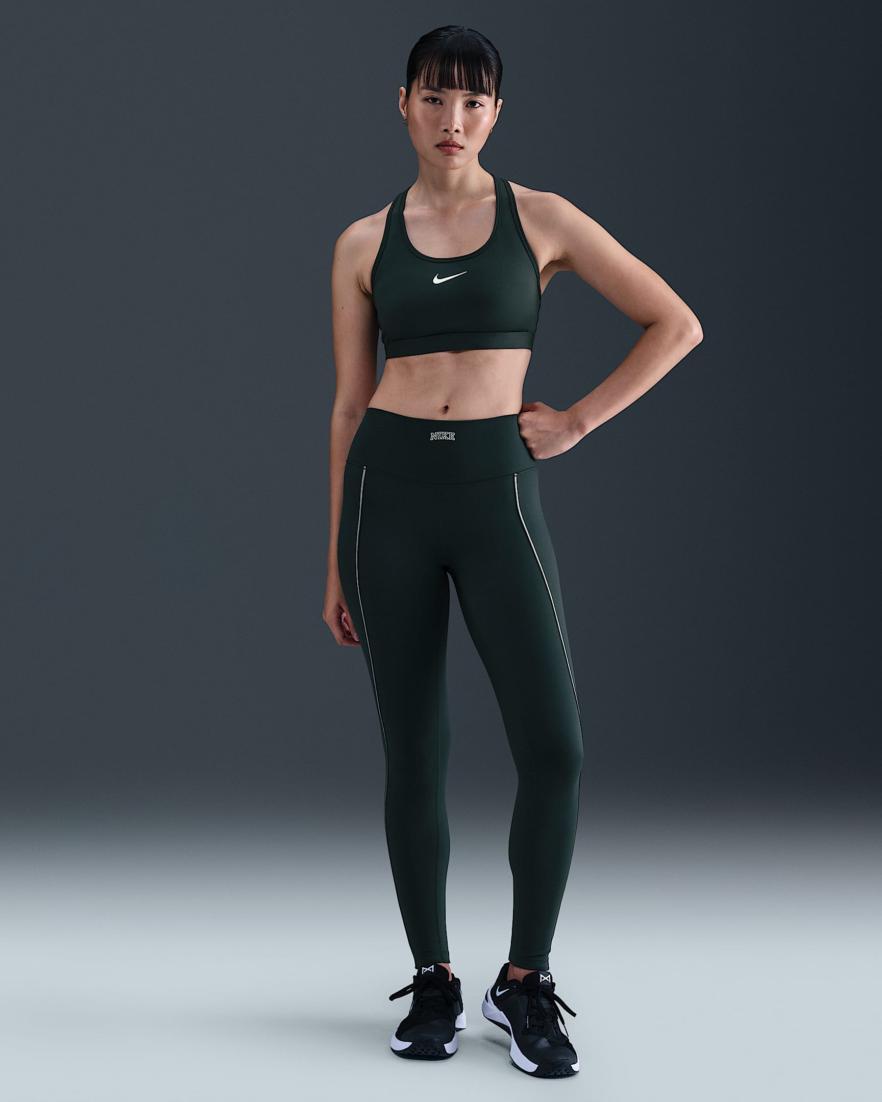 Nike One Women's High-Waisted Full-Length Leggings - Seaweed
