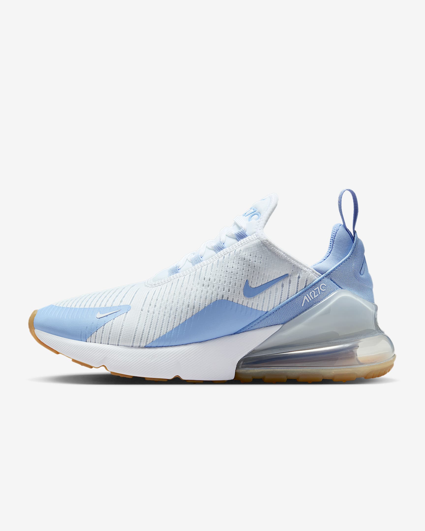 Nike Air Max 270 Women's Shoes - White/Blue Tint/Gum Light Brown/Aluminum