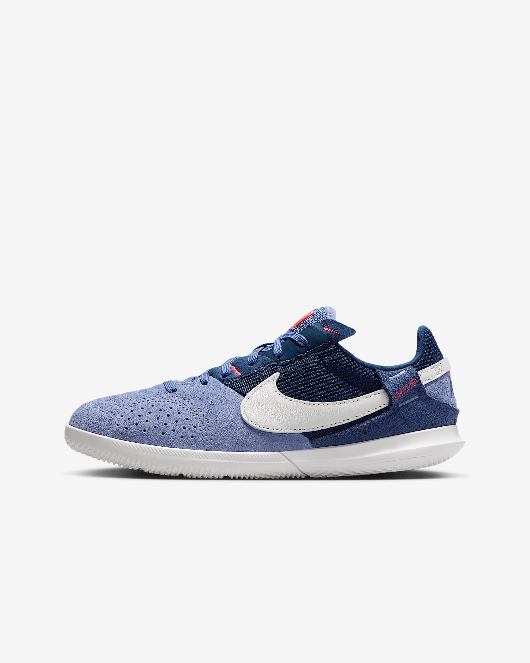 Nike Jr. Streetgato Low-Top-Fußballschuh für jüngere/ältere Kinder - Purple Slate/Sanded Purple/Summit White