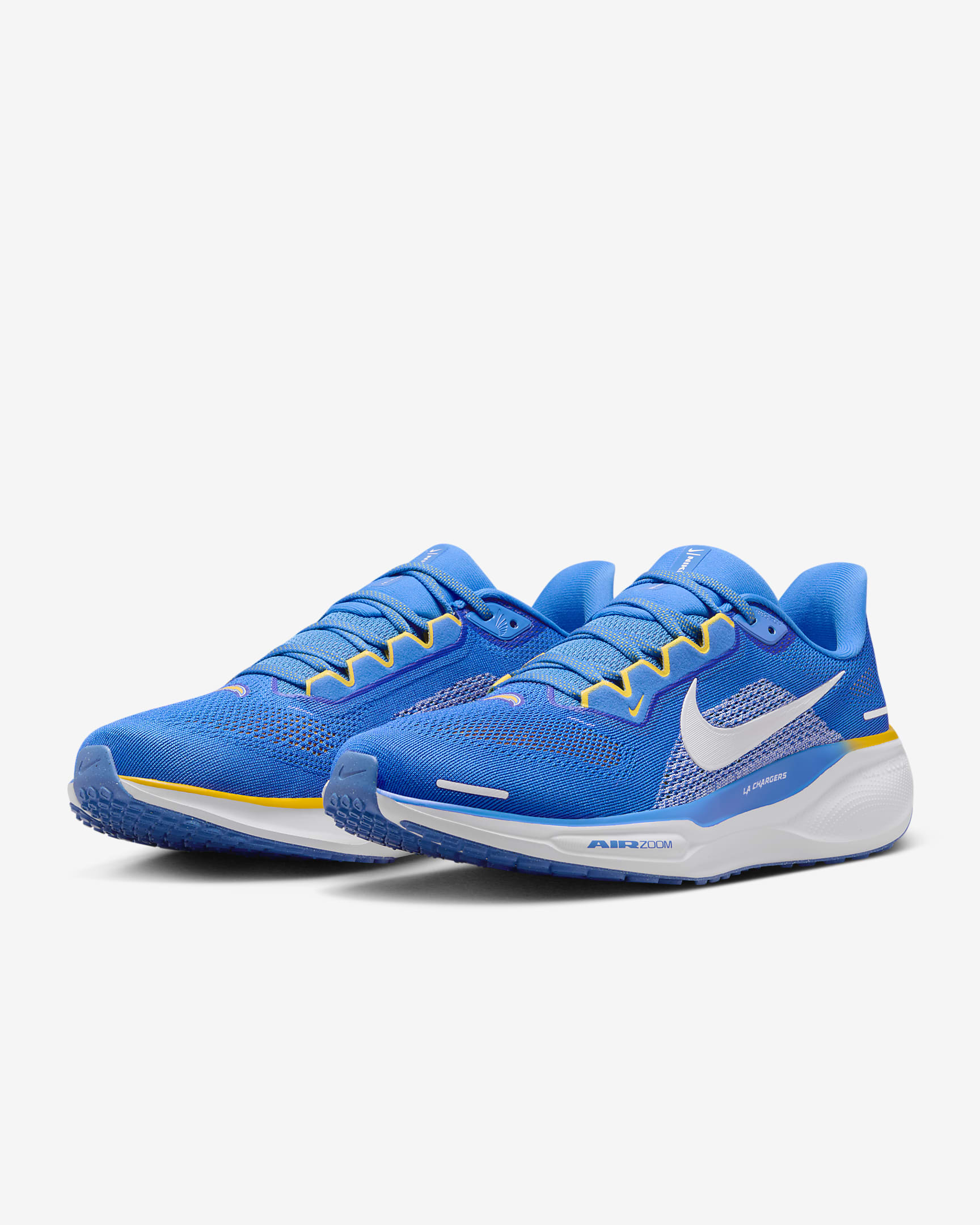 Tenis de correr en pavimento para hombre Nike Pegasus 41 NFL Los Angeles Chargers - Azul Italia/Blanco/Oro universitario/Blanco