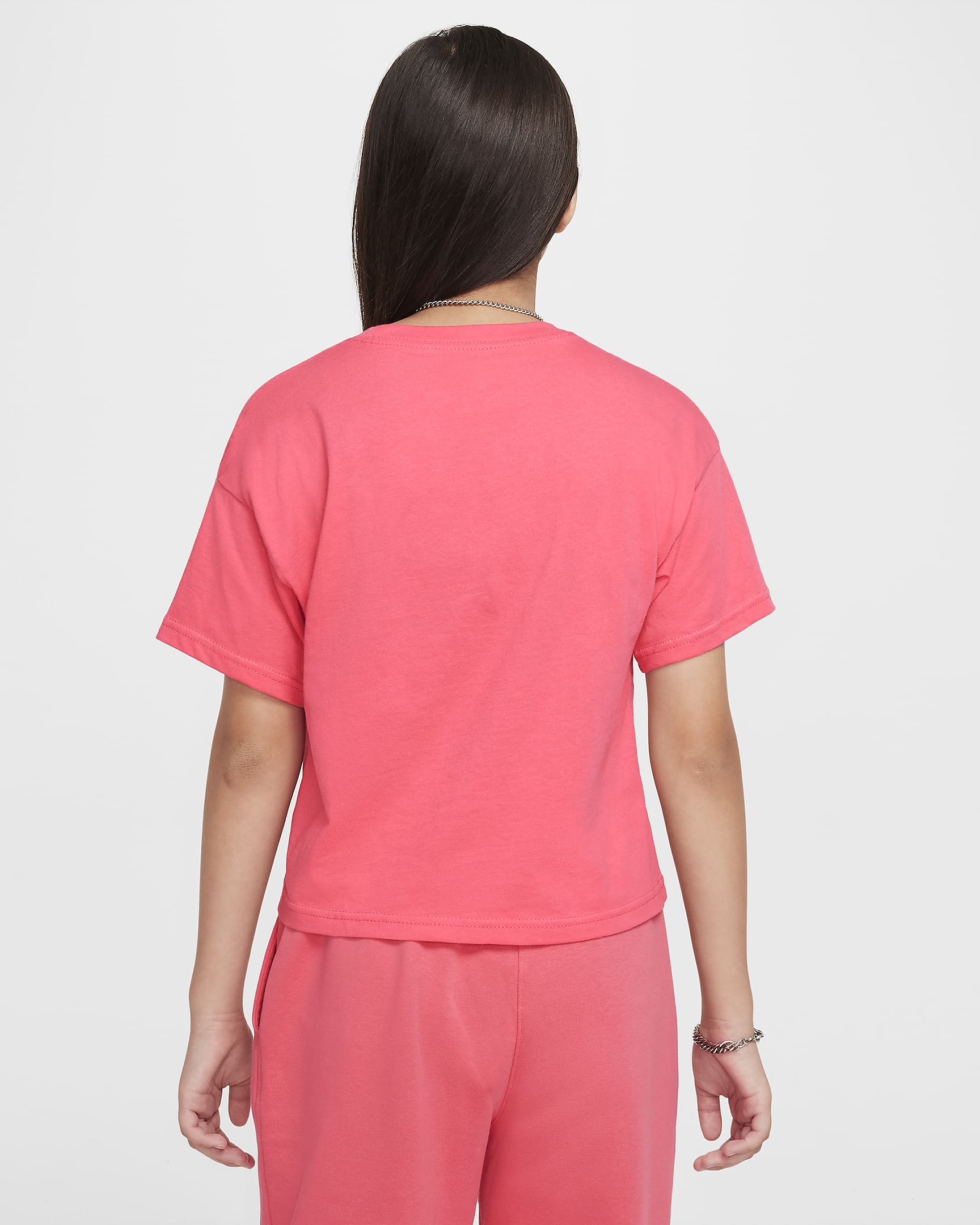 Nike Sportswear Essential 大童 (女童) T 恤 - Aster Pink