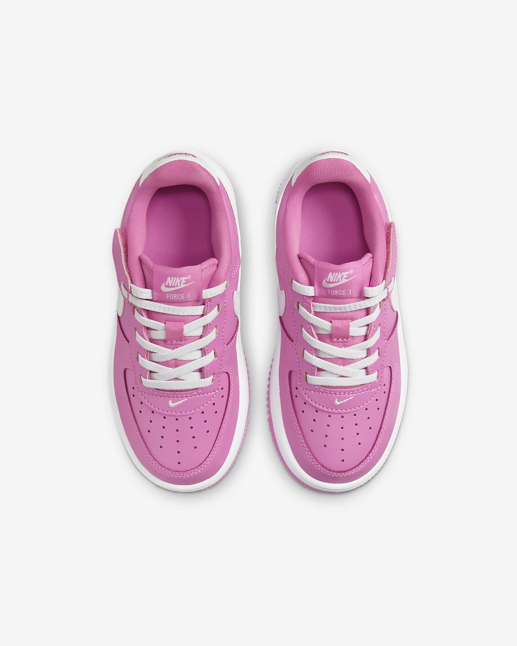 Nike Force 1 Low EasyOn Younger Kids' Shoes - Playful Pink/White