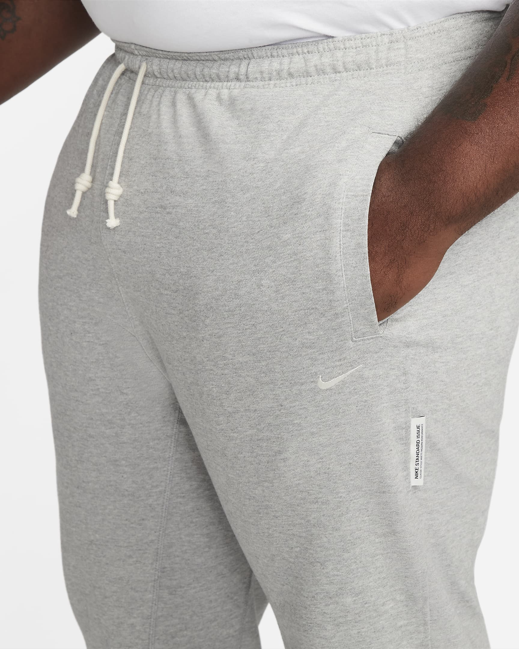 Nike Standard Issue Men's Dri-FIT Basketball Pants - Dark Grey Heather/Pale Ivory