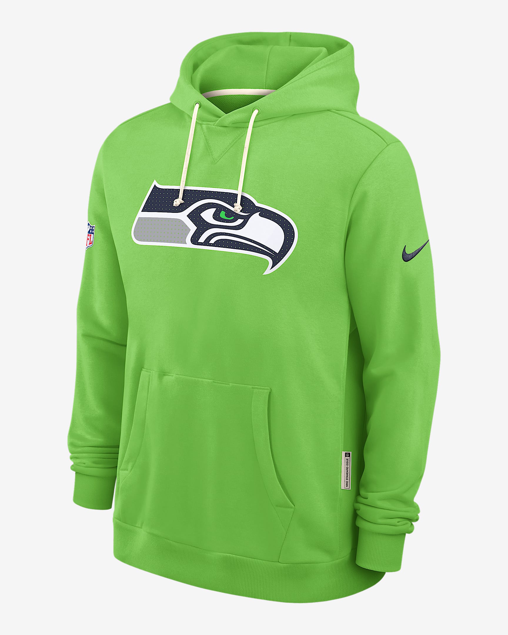 Seattle Seahawks Initial Home Sideline Men's Nike Dri-FIT NFL Pullover Hoodie - Neon Green