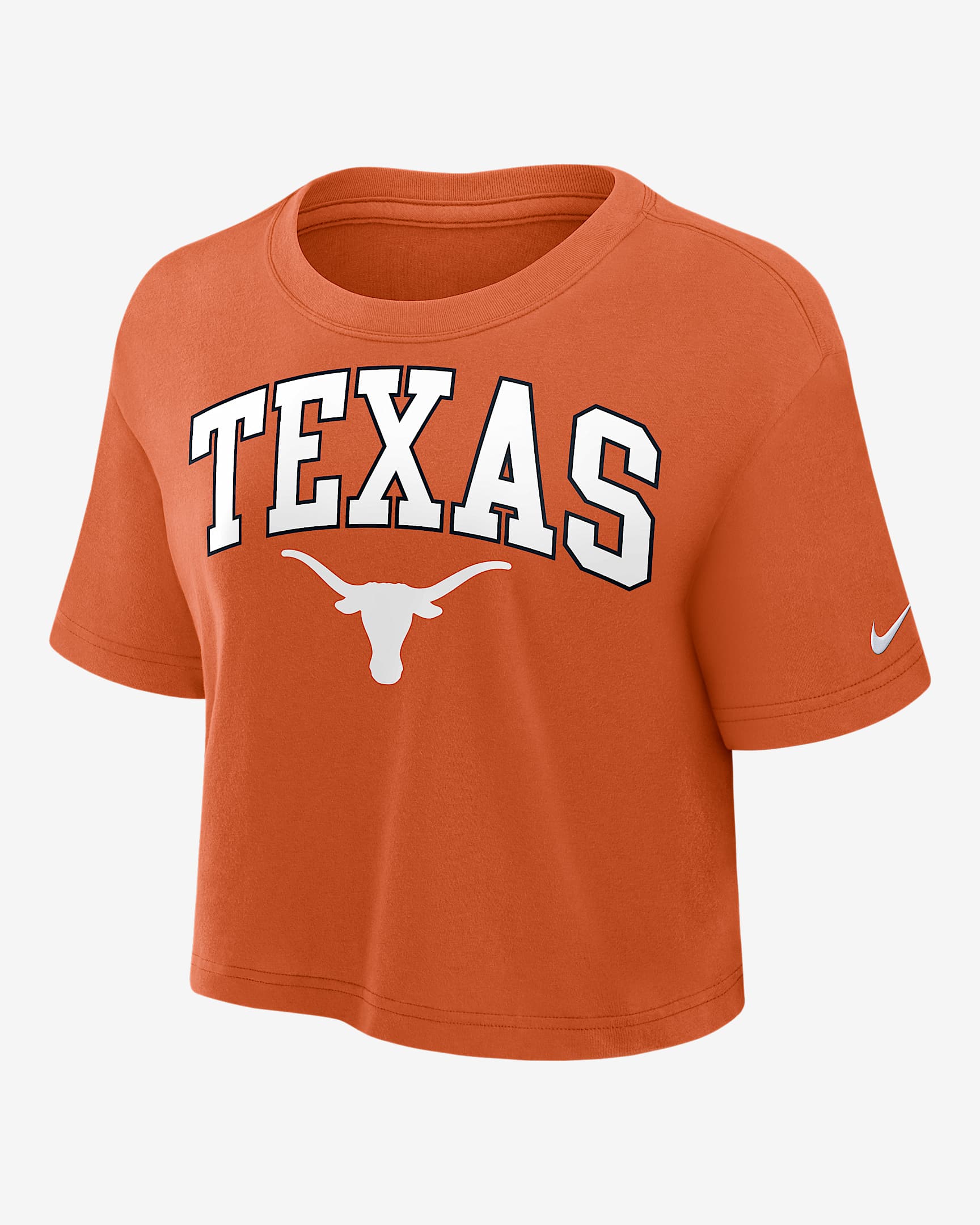 Texas Athletic Prep Arch Women's Nike Dri-FIT College Cropped T-Shirt - Orange