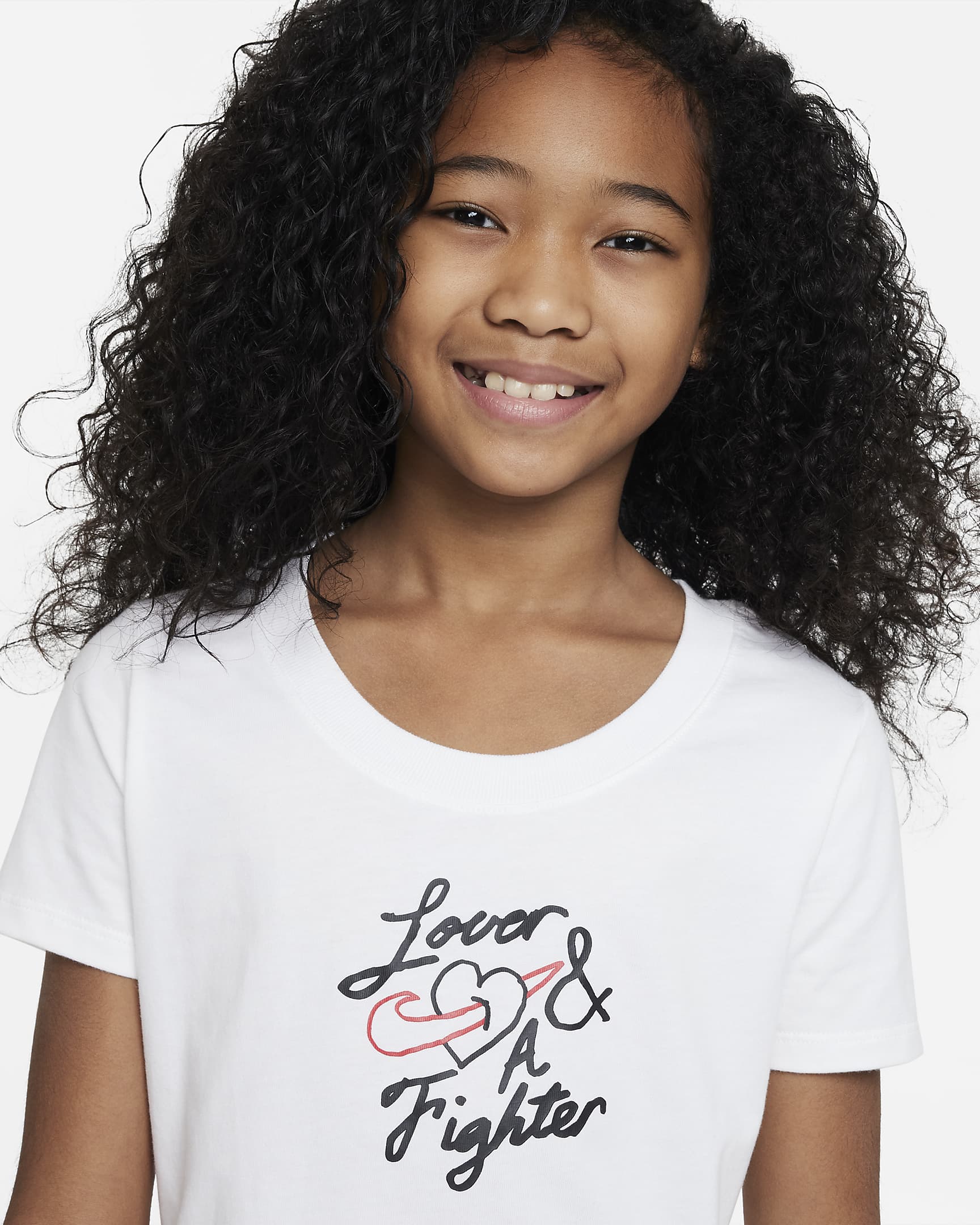 Nike Sportswear Older Kids' (Girls') Scoop-Neck T-Shirt. Nike ID