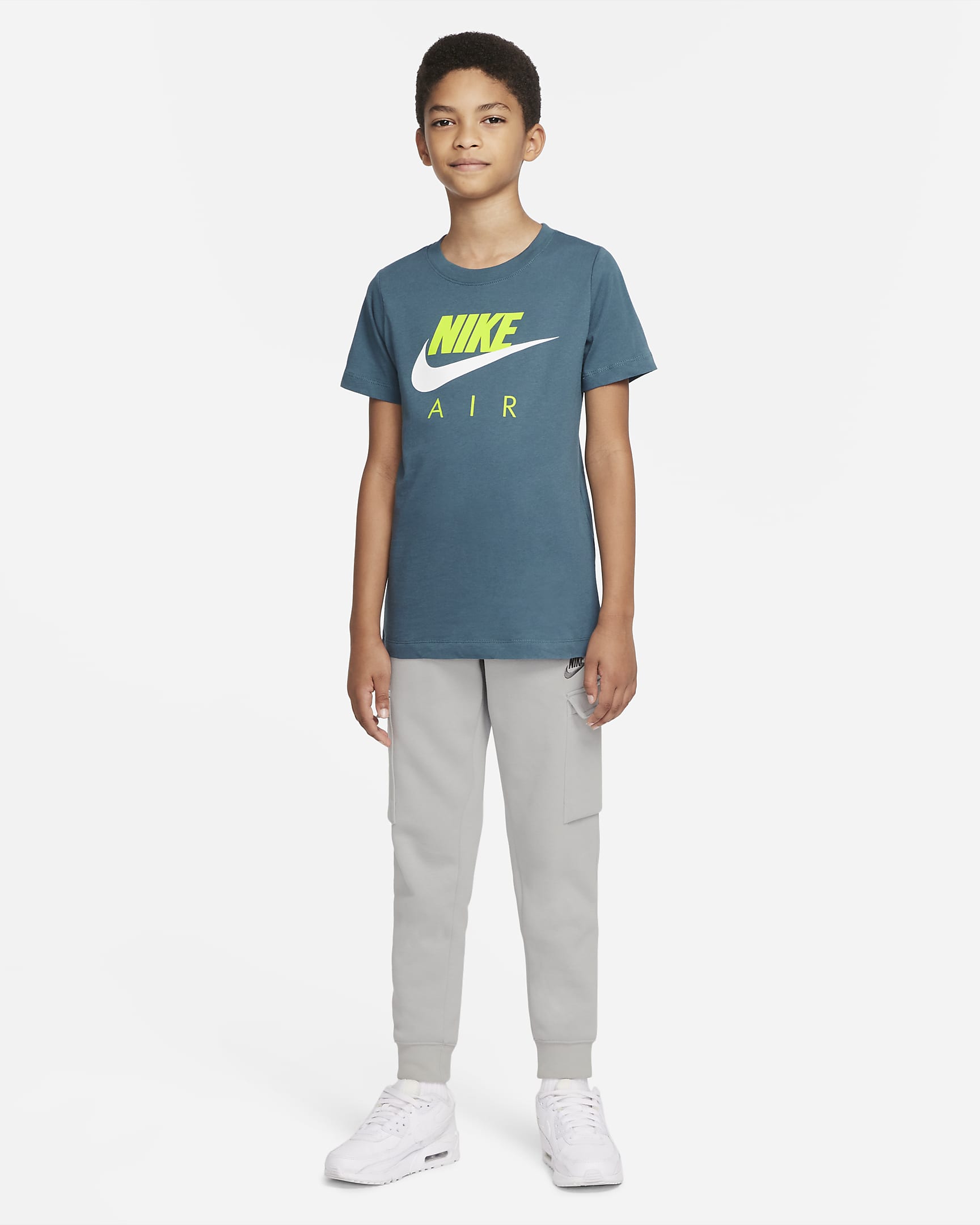 Nike Air Big Kids' (Boys') T-Shirt - Ash Green