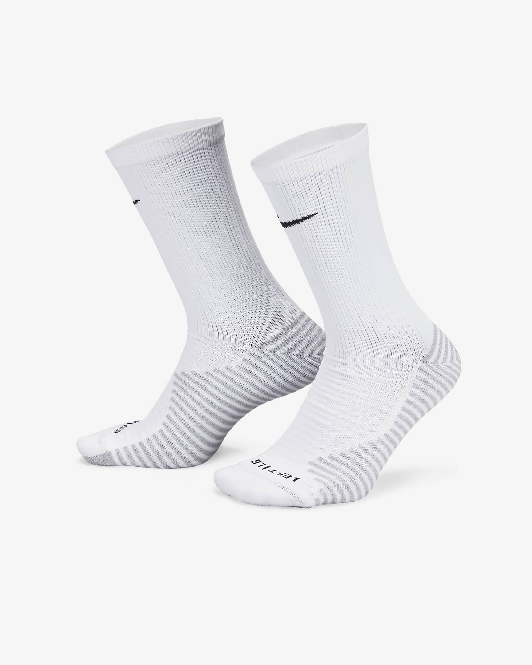 Nike Strike Fußball-Crew-Socken - Weiß/Schwarz