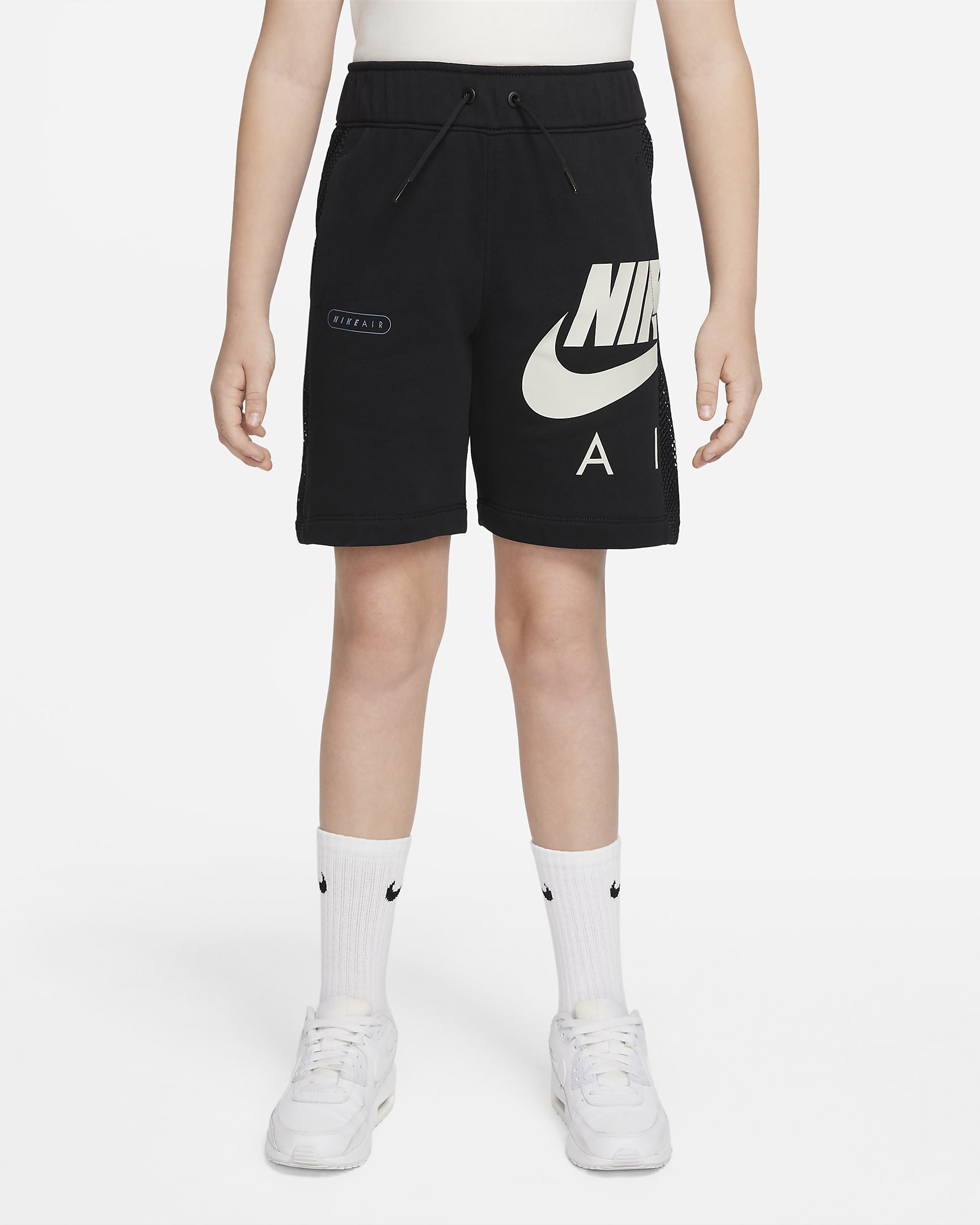 Nike Air Older Kids' (Boys') French Terry Shorts - Black/Black/Light Bone