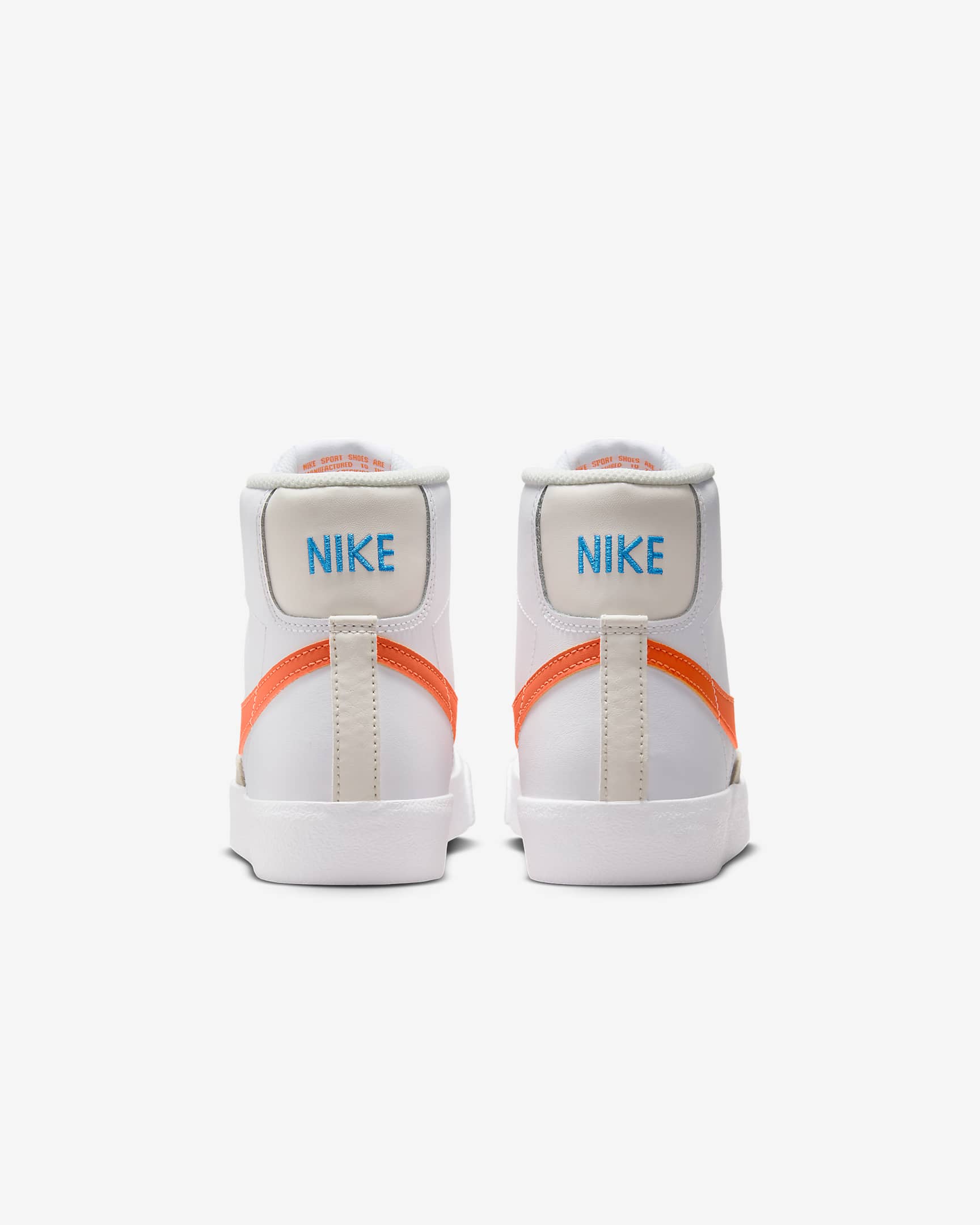 Nike Blazer Mid '77 Older Kids' Shoes - White/Photo Blue/Phantom/Total Orange