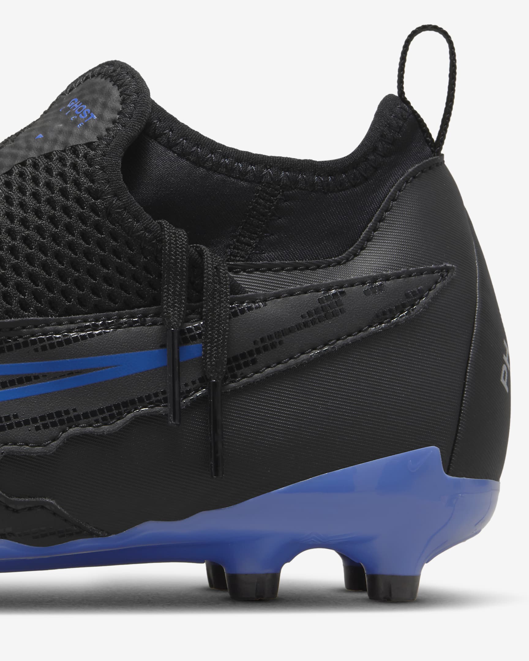 Nike Jr. Phantom GX Academy Big Kids' Multi-Ground Soccer Cleats - Black/Hyper Royal/Chrome