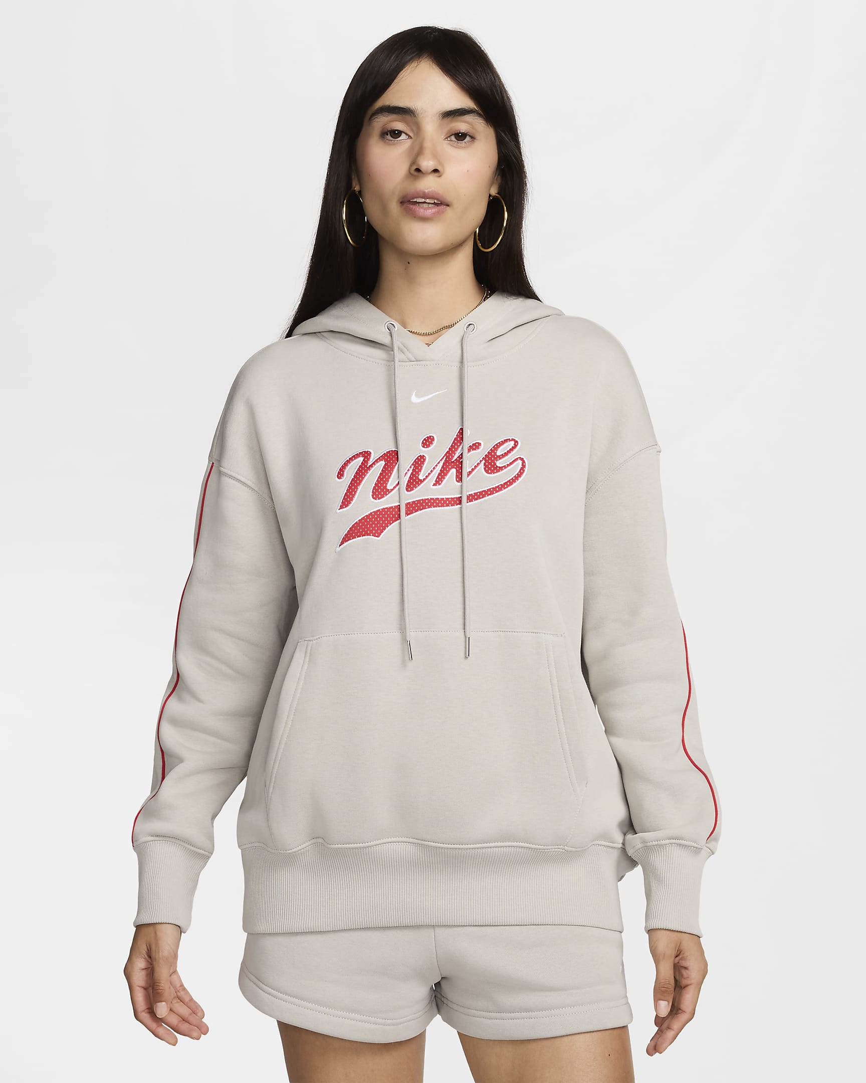 Nike Sportswear Phoenix Fleece hoodie voor dames - Light Iron Ore