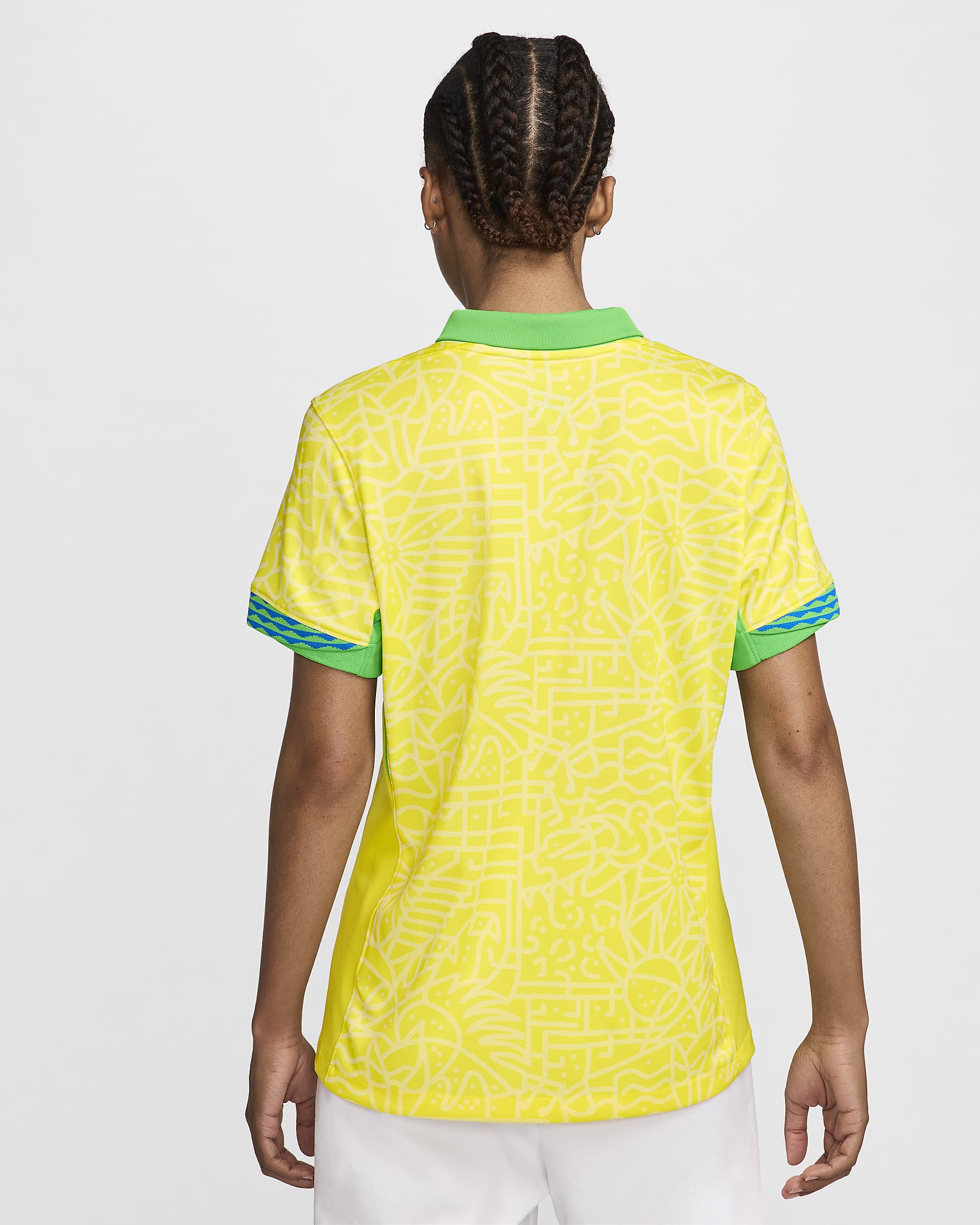 Damska koszulka piłkarska Nike Dri-FIT Brazylia Stadium 2024 (wersja domowa) – replika - Dynamic Yellow/Lemon Chiffon/Green Spark