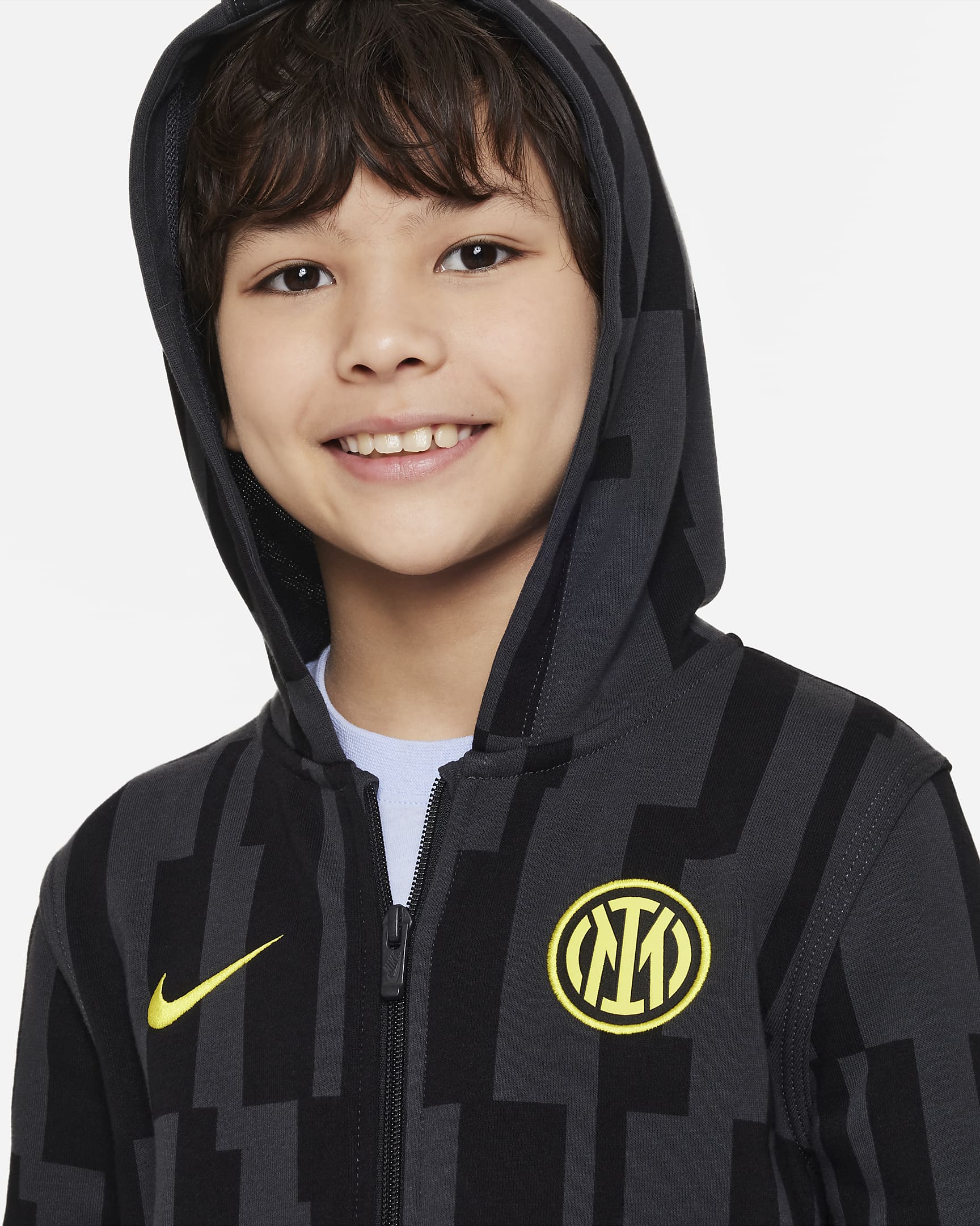 Inter Milan Older Kids' (Boys') Full-Zip French Terry Hoodie. Nike CA