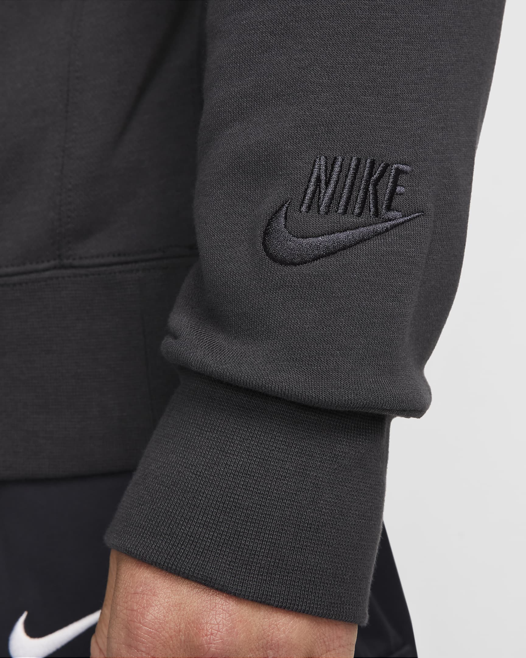 Nike Sportswear Men's Crew-Neck French Terry Sweatshirt - Dark Smoke Grey/Dark Smoke Grey