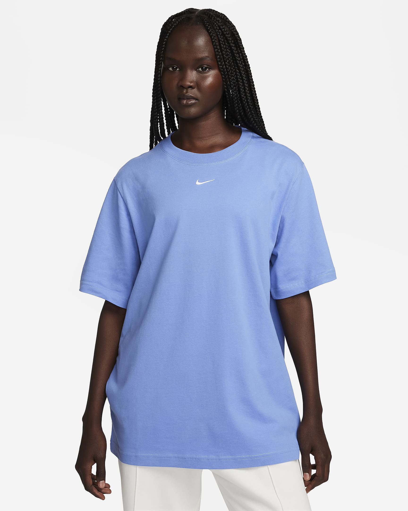 Playera para mujer Nike Sportswear Essential - Polar/Blanco