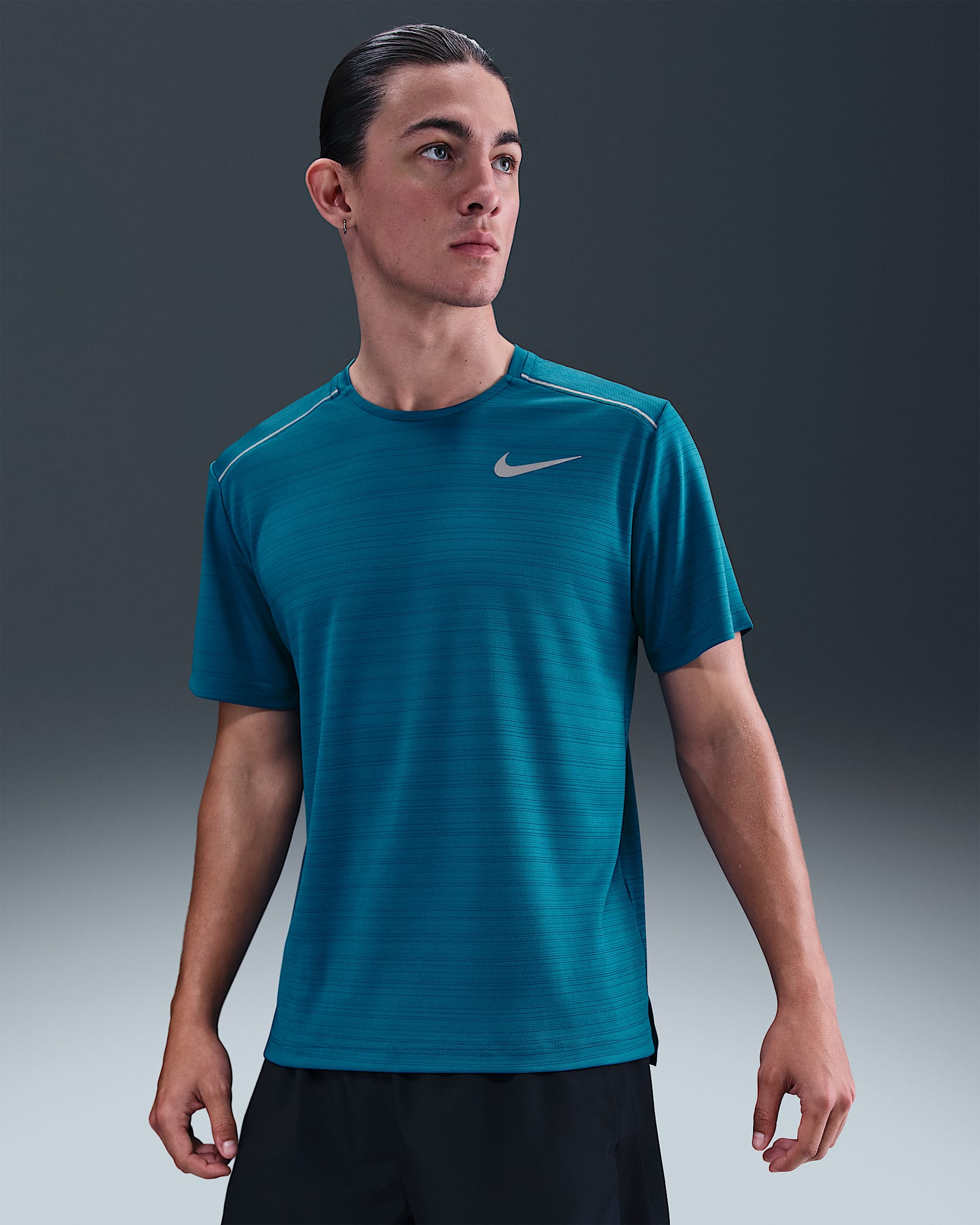 Nike Miler Men's Short-Sleeve Running Top - Green Abyss