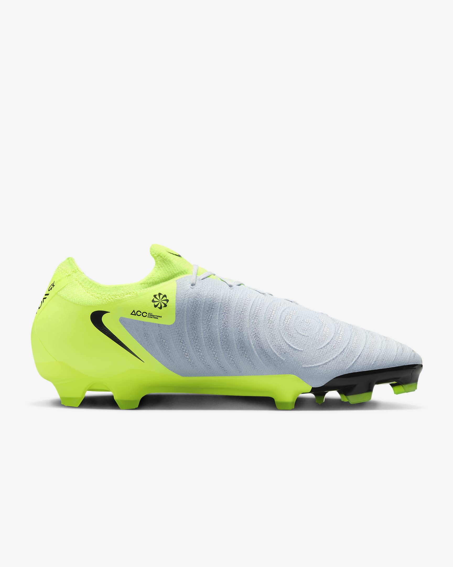 Nike Phantom GX 2 Pro FG Low-Top Football Boot - Metallic Silver/Volt/Black