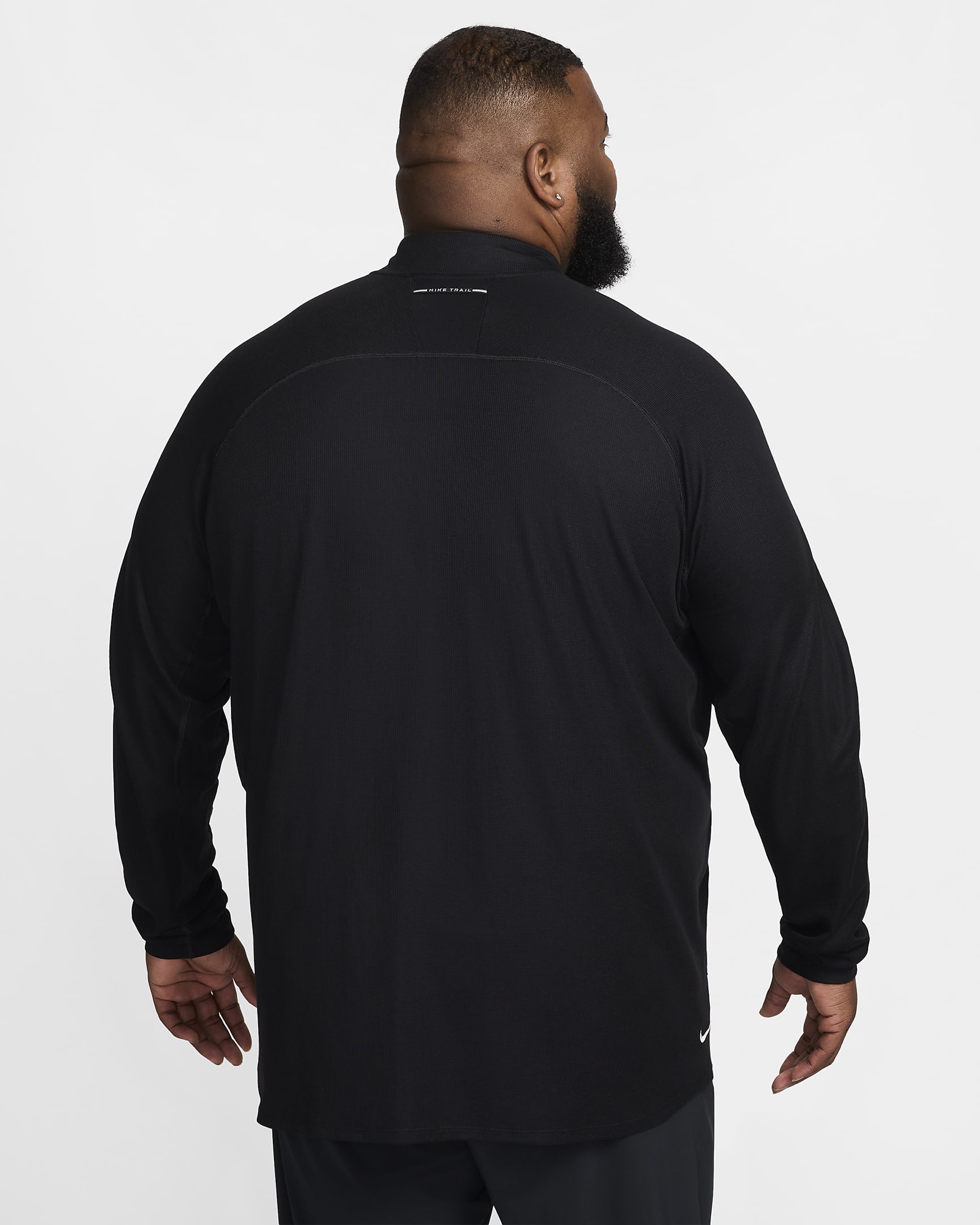 Vêtement deuxième couche à demi-zip Dri-FIT Nike Trail pour homme - Noir/Summit White