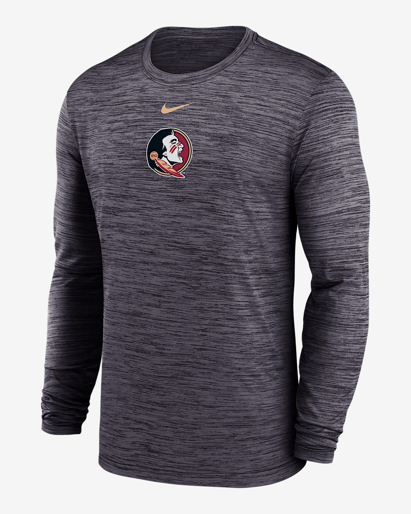 Playera de manga larga universitaria Nike Dri-FIT para hombre Florida State Sideline Velocity - Negro