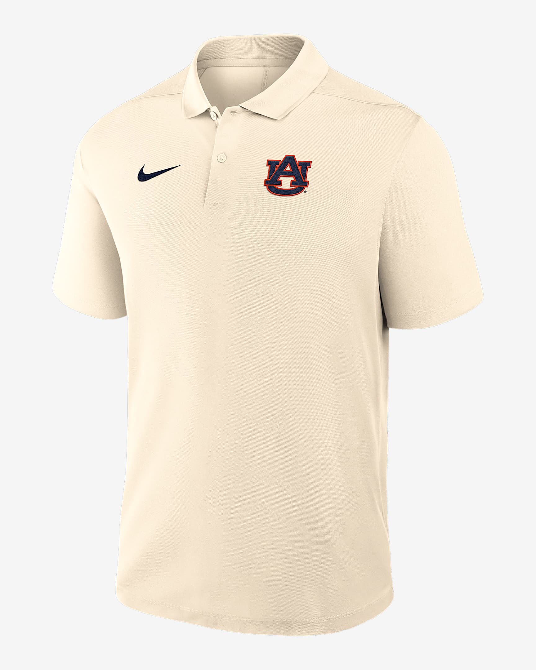 Auburn Victory Primary Logo Men's Nike Dri-FIT College Polo - Tan/Beige