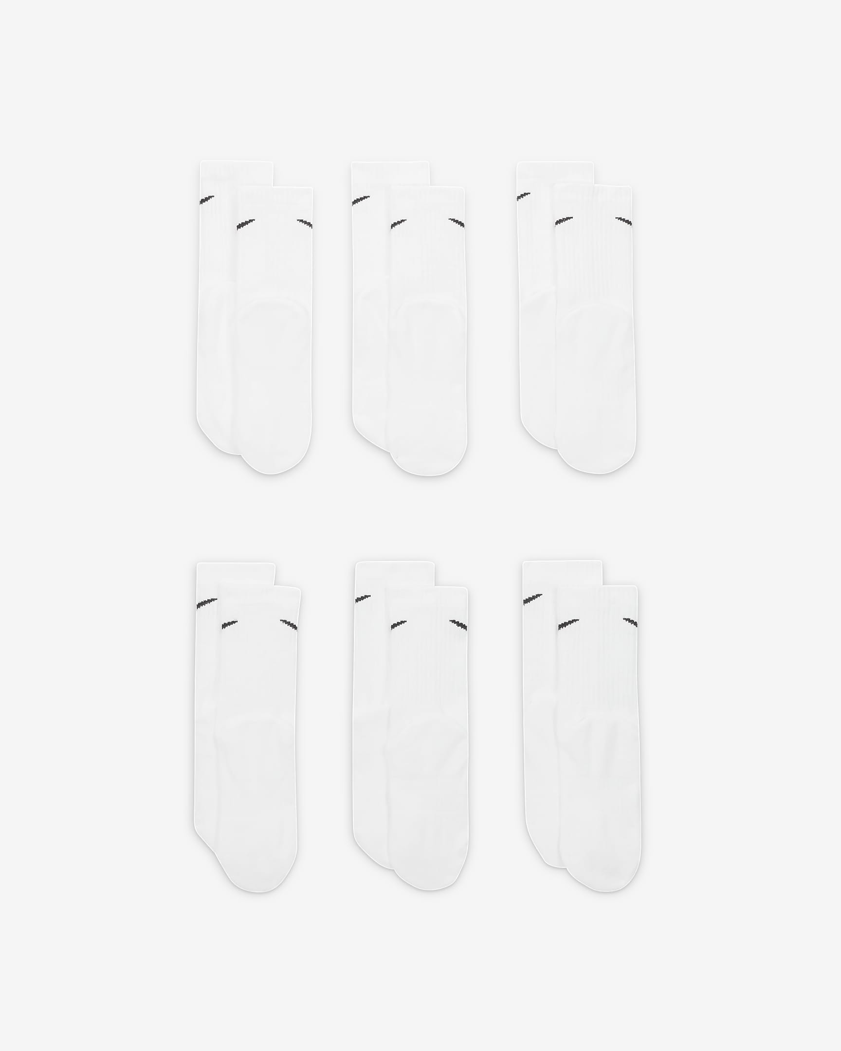 Nike Performance Cushioned Crew Kids' Training Socks (6 Pair). Nike ID