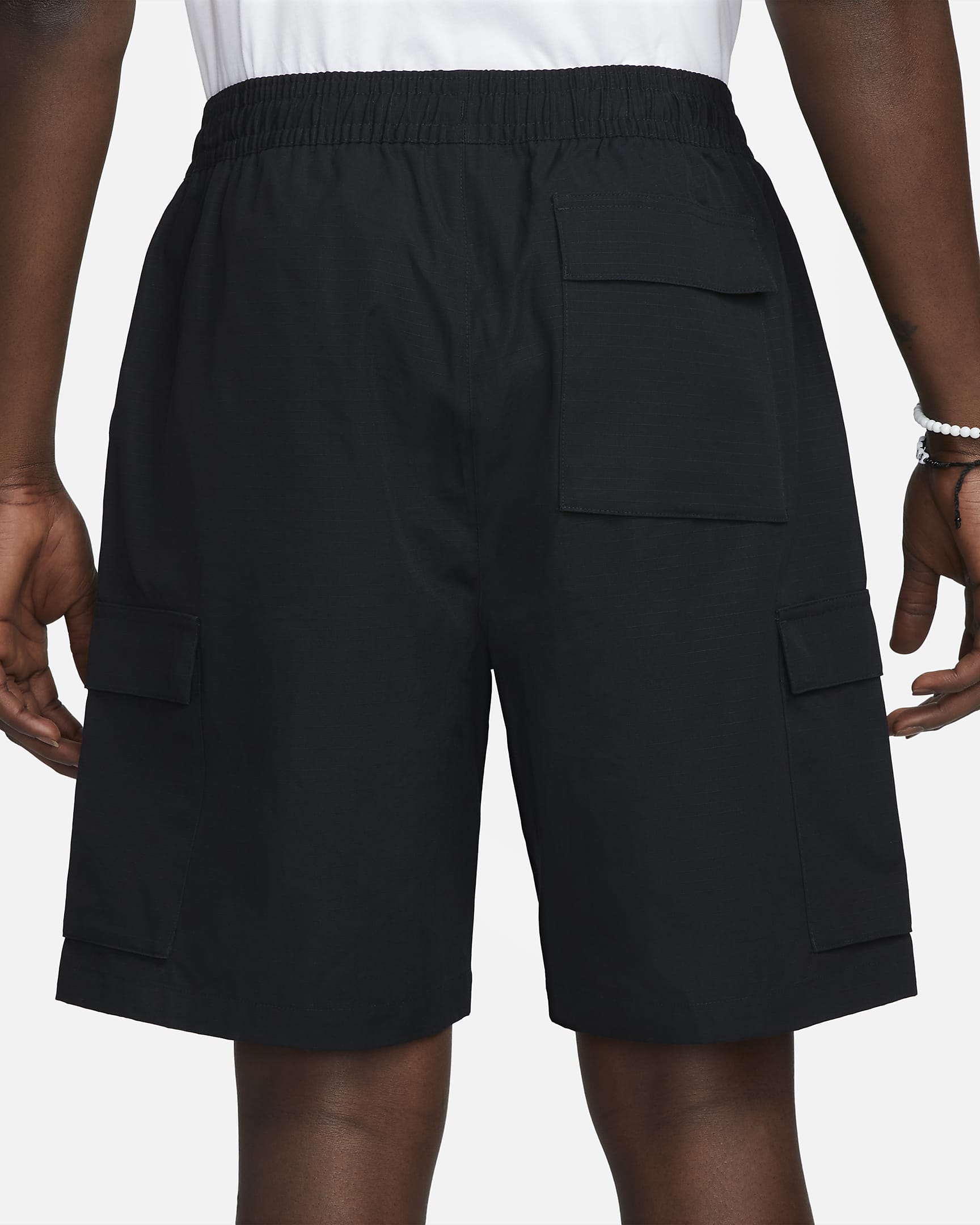 Short cargo tissé Nike Club pour homme - Noir/Blanc