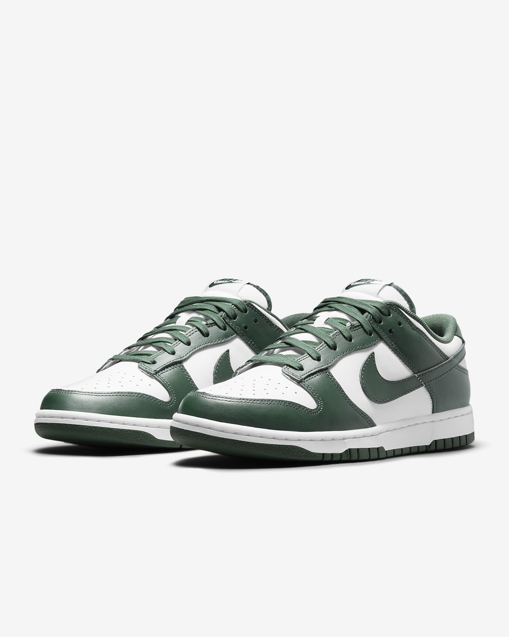 Nike Dunk Low Retro-sko til mænd - hvid/hvid/Total Orange/Team Green