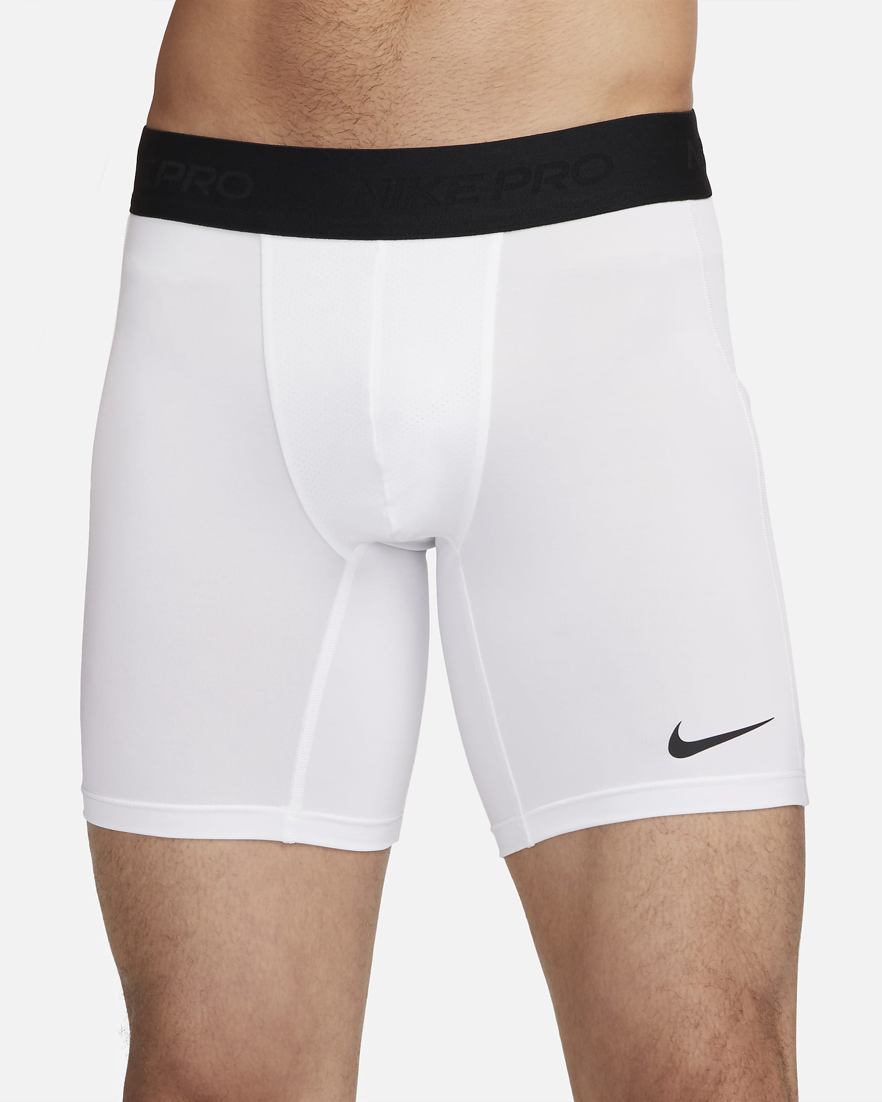 Nike Pro Men's Dri-FIT Fitness Shorts - White/Black