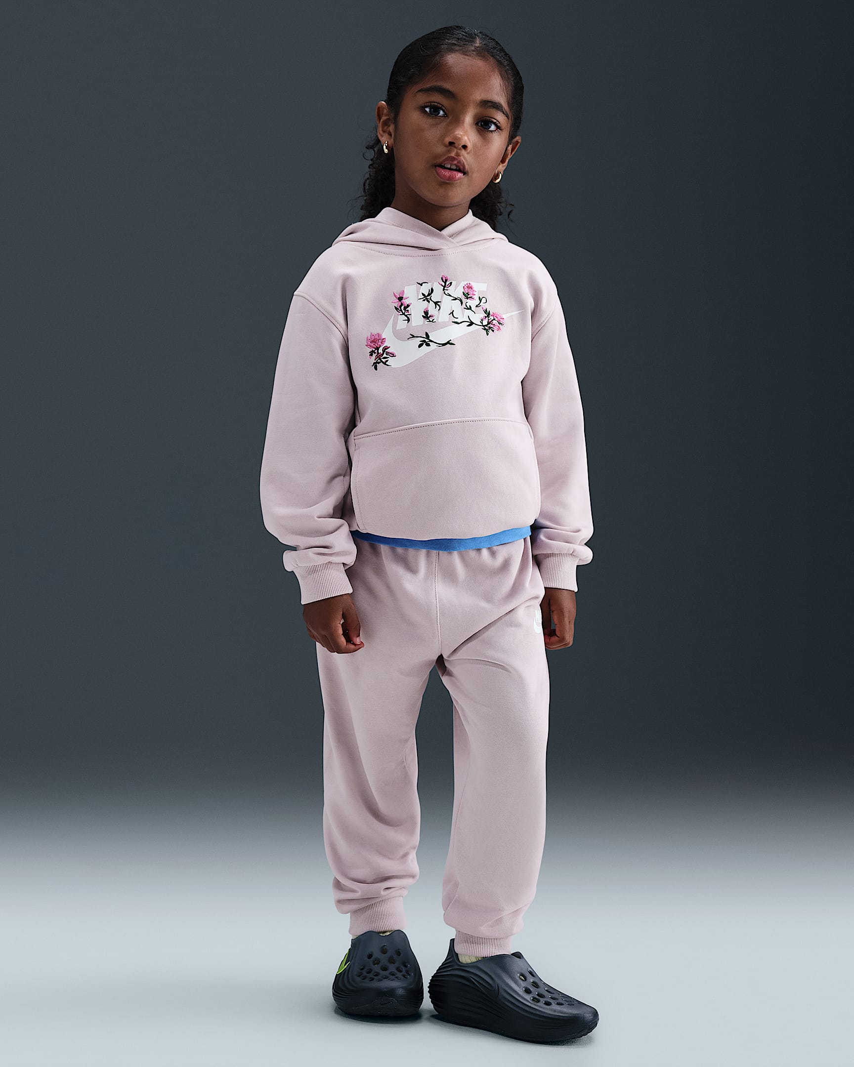 Nike Set met hoodie en joggingbroek van sweatstof voor kleuters - Platinum Violet
