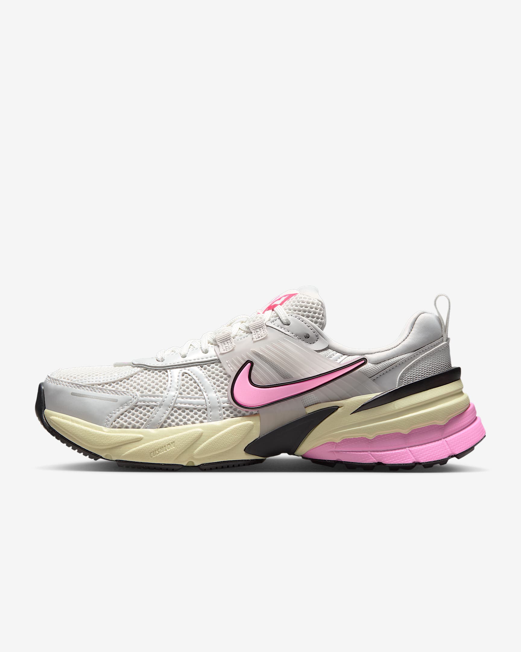 Nike V2K Run Women's Shoes - Summit White/Vast Grey/Alabaster/Pink Spell