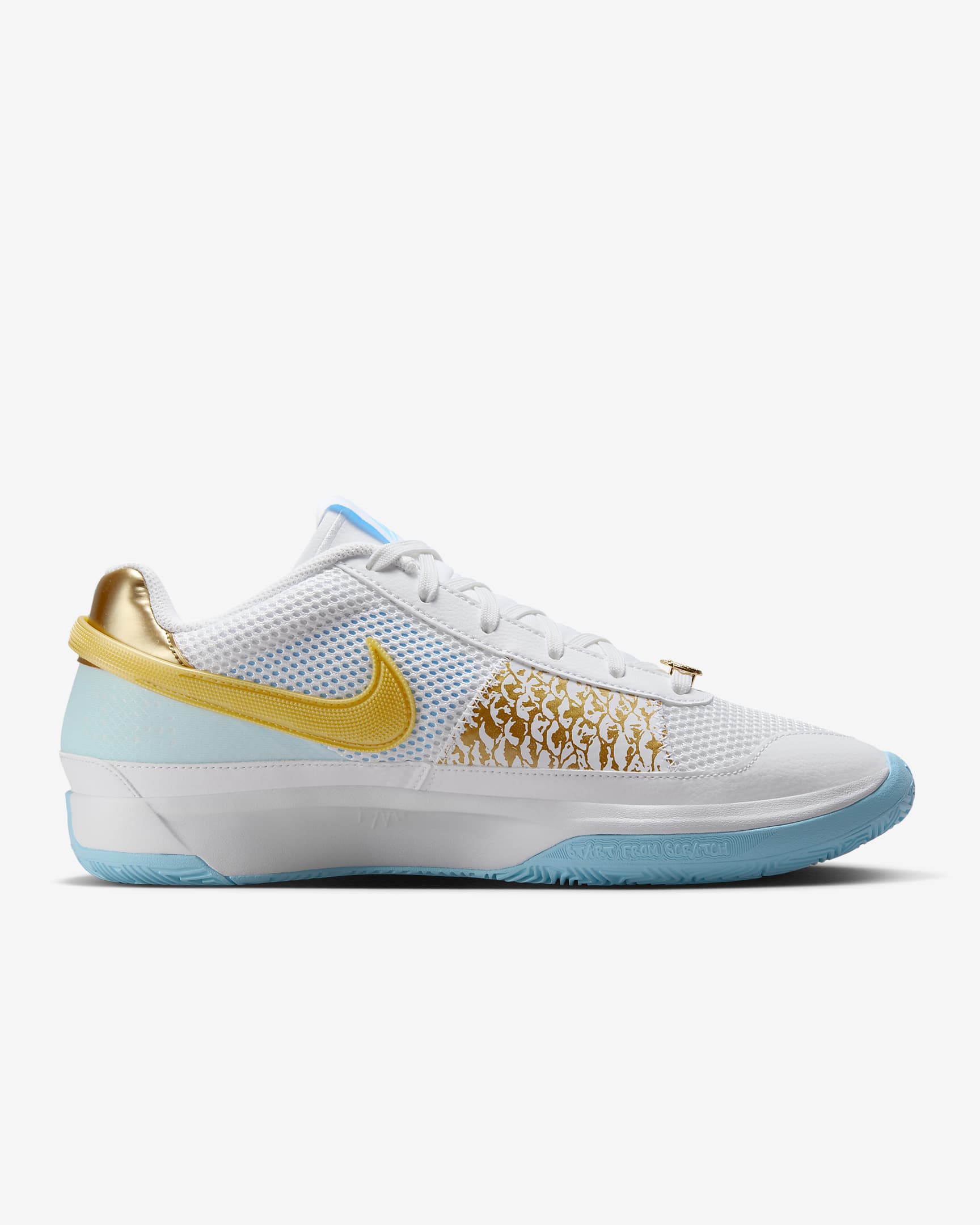 Ja 1 "Lunar New Year" Basketball Shoes - White/Aquarius Blue/Glacier Blue/Metallic Gold