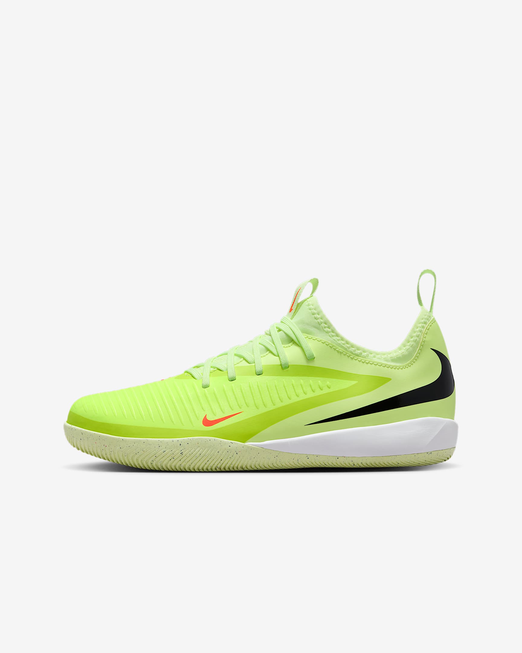 Nike Jr. Phantom 6 Low Academy Older Kids' Indoor/Court Football Shoe - Hyper Crimson/Limelight/Black