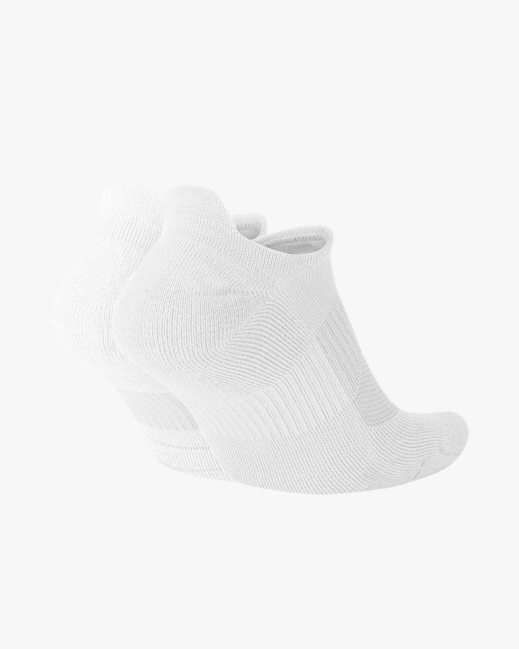 Chaussettes de running invisibles Nike Multiplier (2 paires) - Blanc/Noir