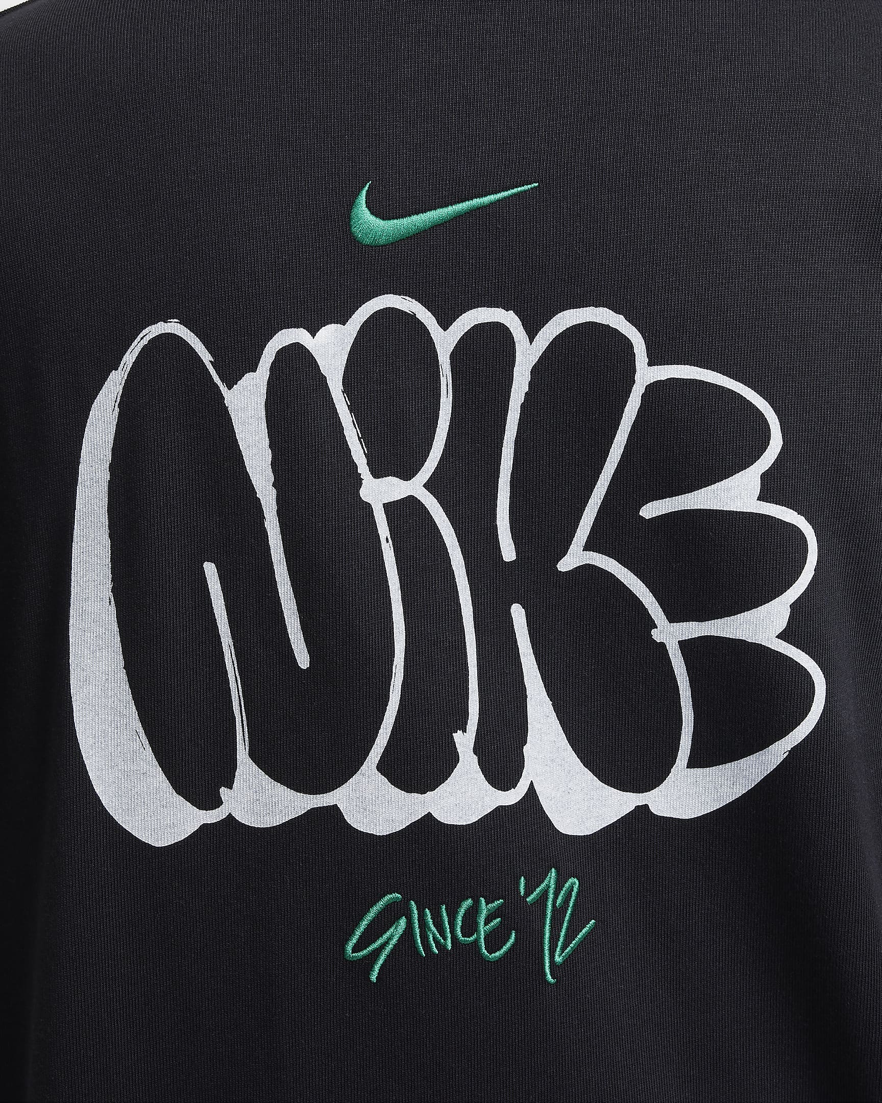 Nike Solo Swoosh Men's T-Shirt - Black/Malachite