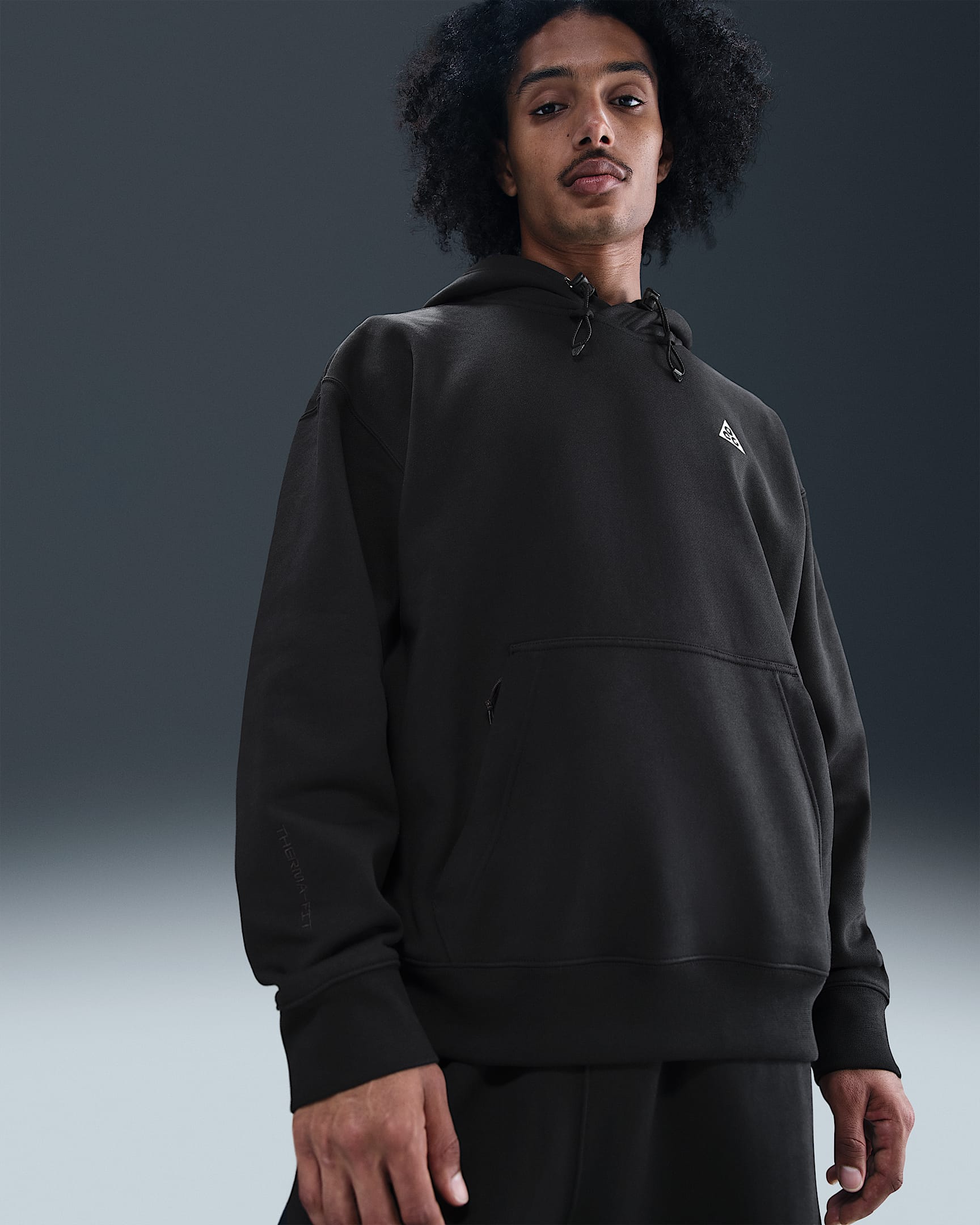 Nike ACG Therma-FIT Fleece Pullover Hoodie - Black/Anthracite/Summit White