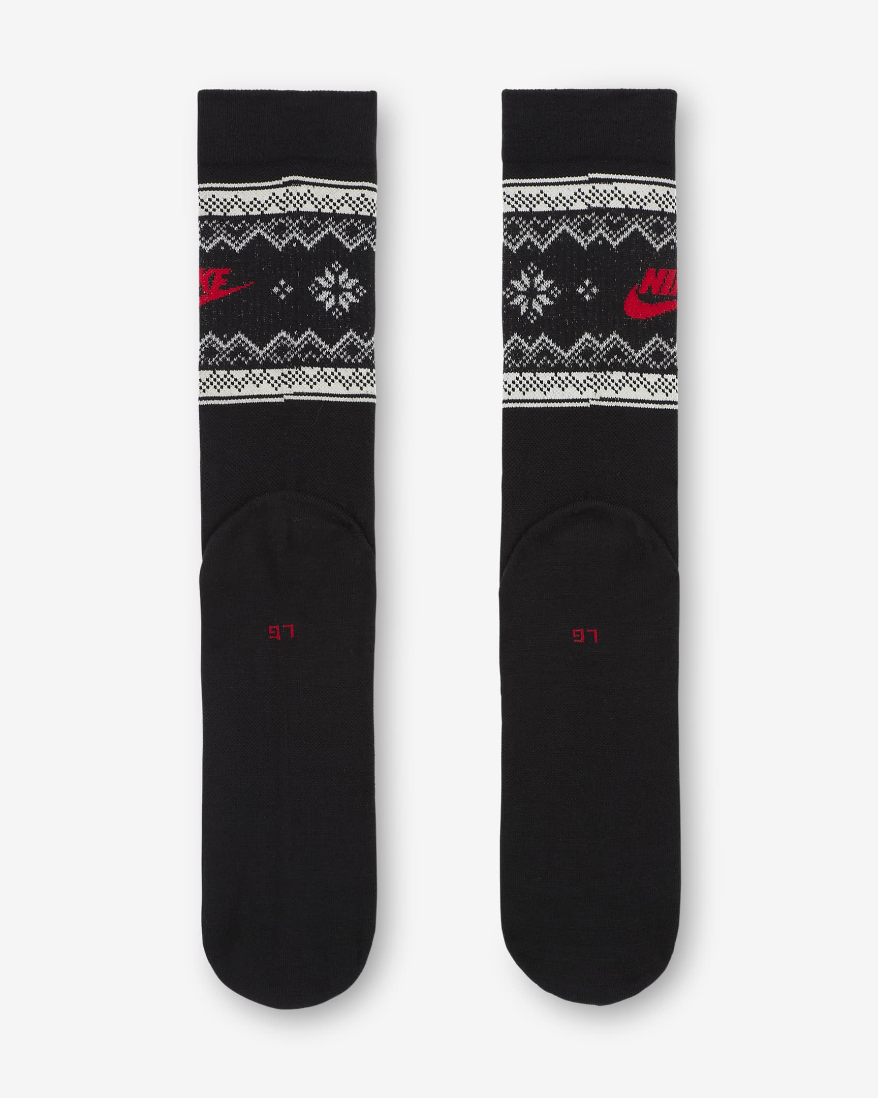 Nike Everyday Essentials Crew-Socken (1 Paar) - Schwarz/Coconut Milk/University Red