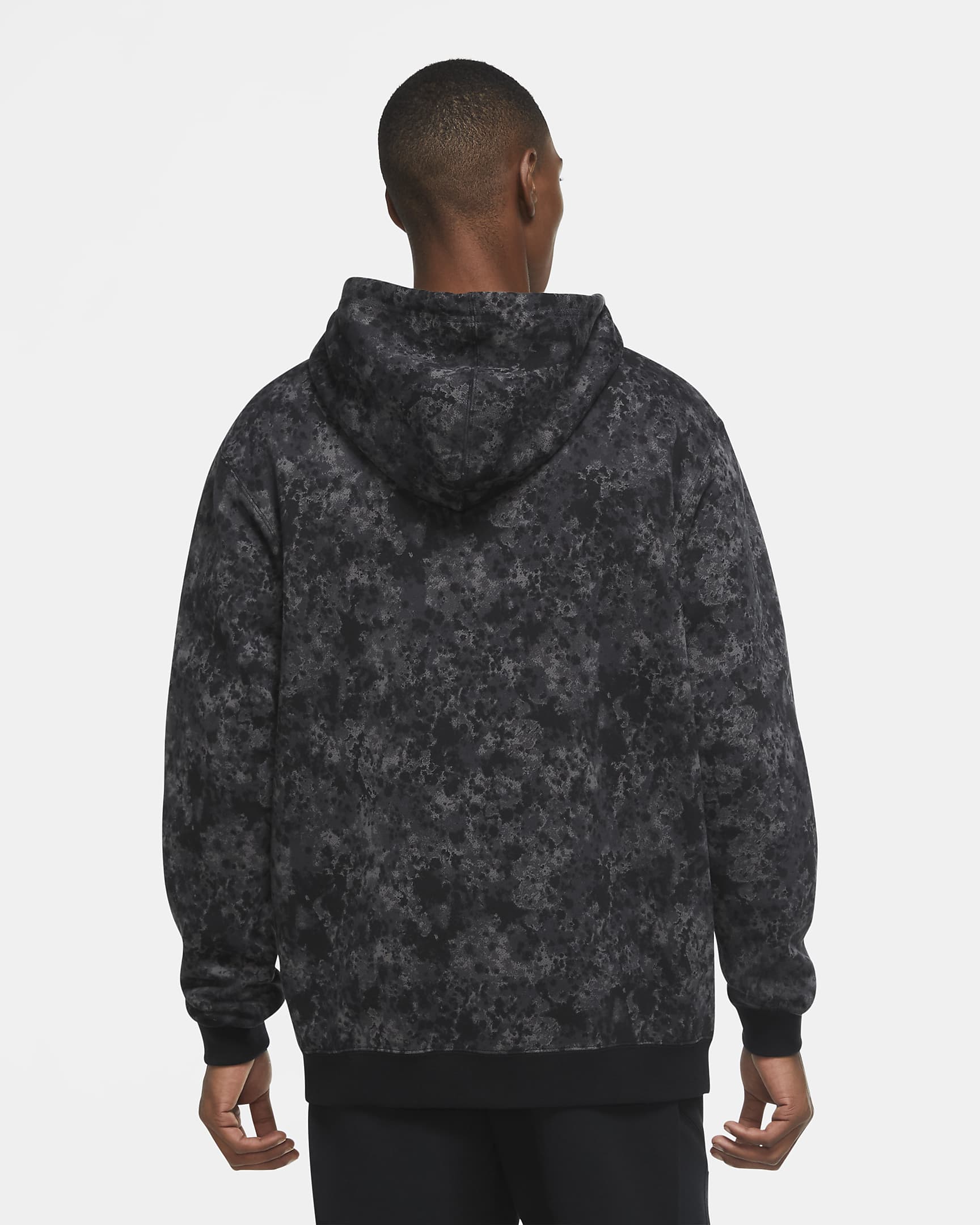 LeBron Men's Printed Full-Zip Hoodie - Black/Black/Dark Smoke Grey