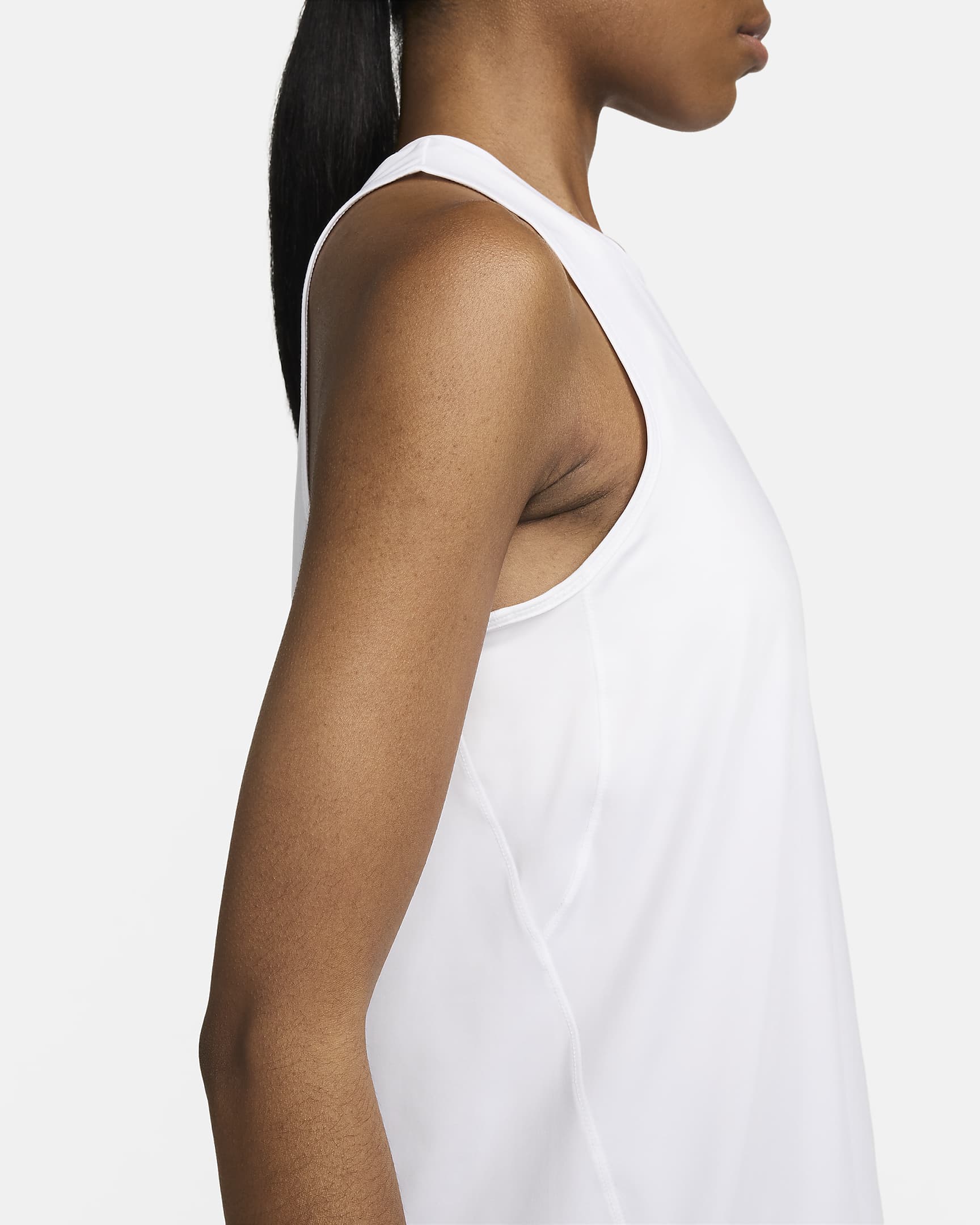 Nike One Classic Women's Dri-FIT Tank Top - White/Black