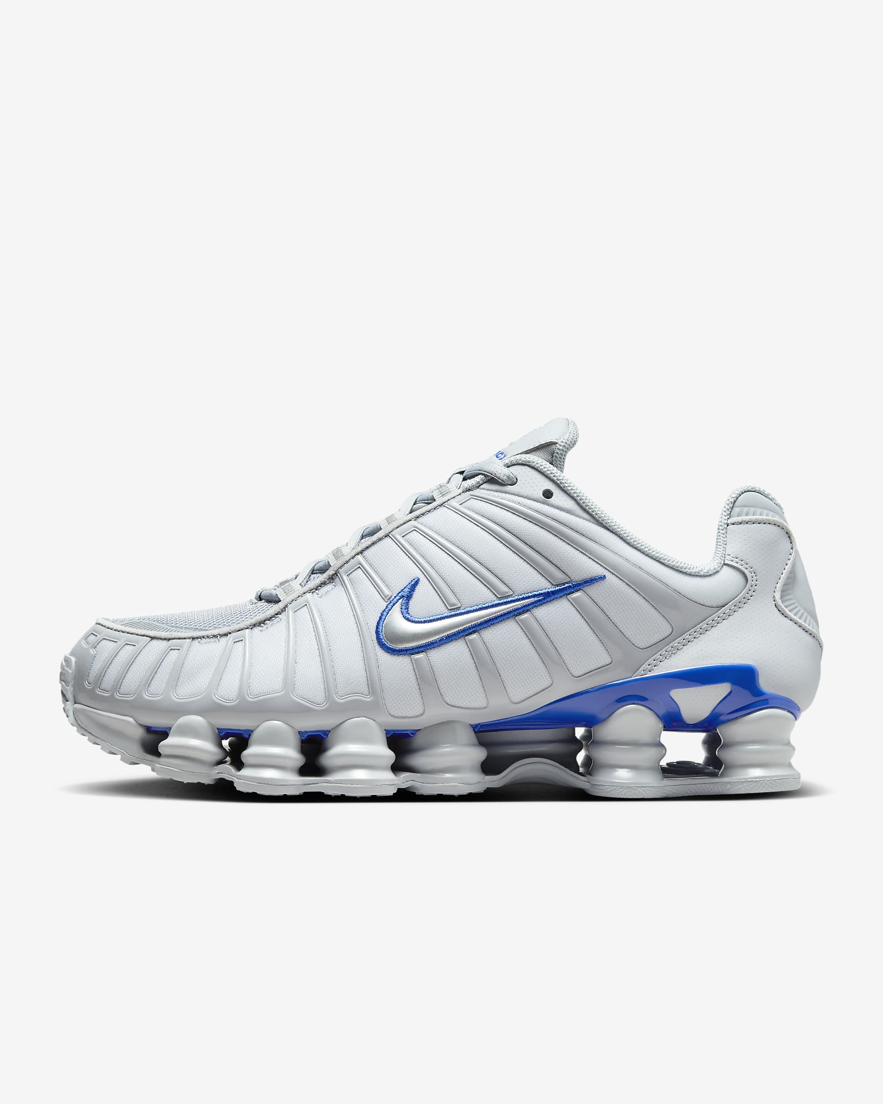 Calzado Nike Shox TL para hombre - Gris lobo/Azul carrera/Plata metalizado