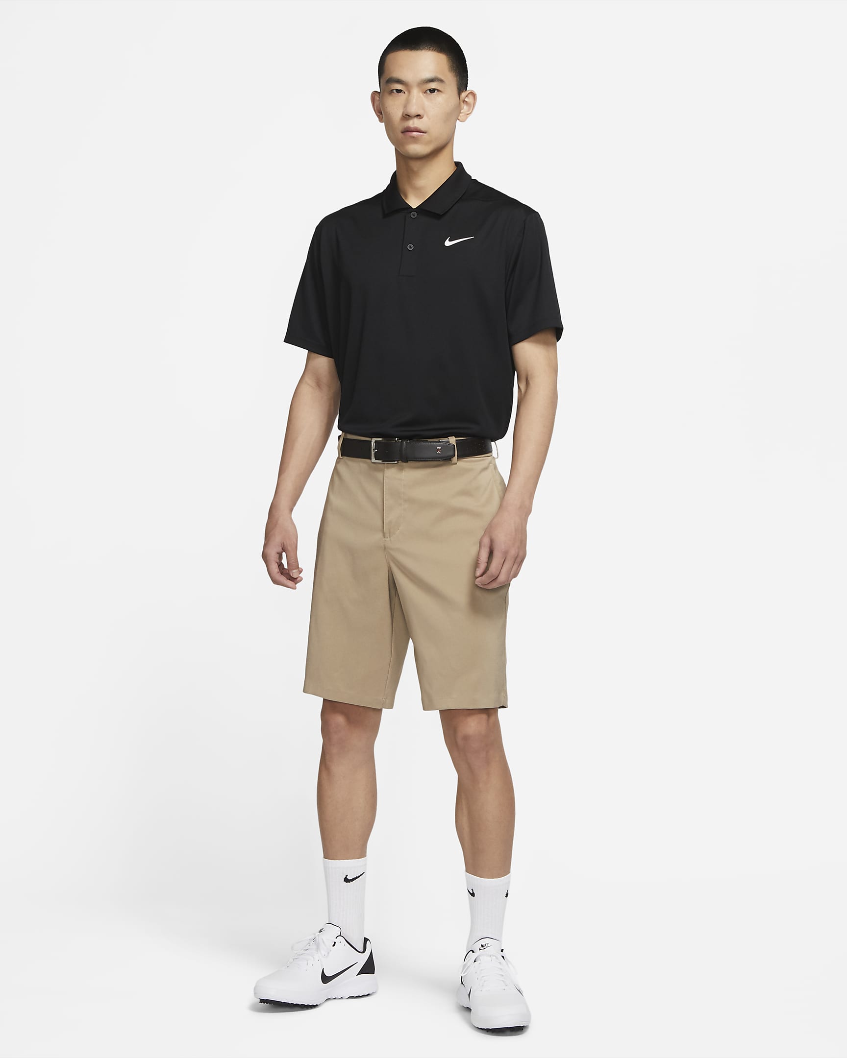 Nike Dri-FIT Victory Men's Golf Polo - Black/White