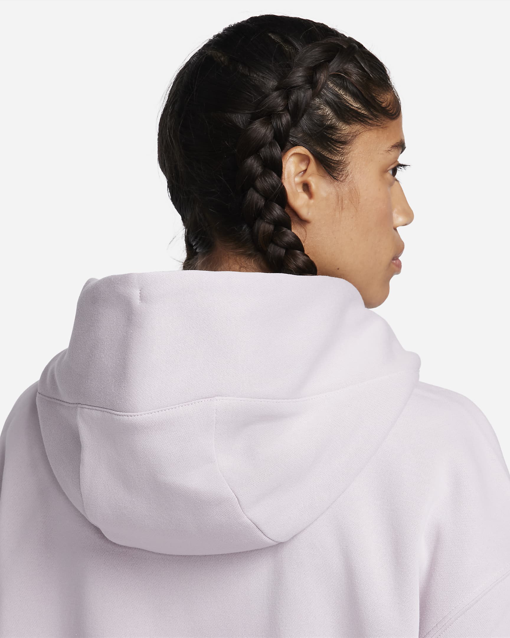 Sweat à capuche et zip oversize Nike Sportswear Phoenix Fleece pour Femme - Platinum Violet/Sail