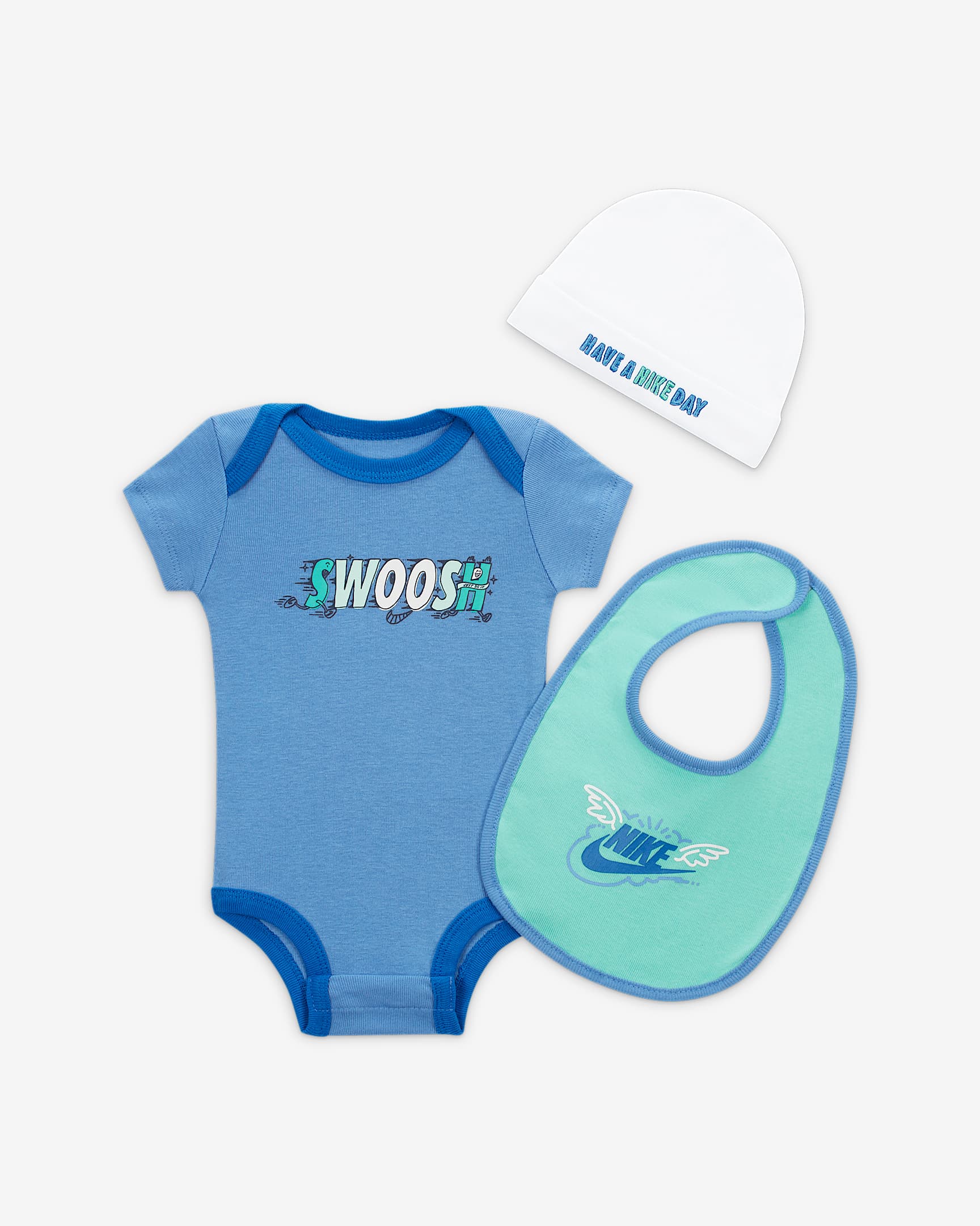 Nike 'Art of Play' 3Piece Boxed Set Baby 3Piece Bodysuit Set. Nike NL