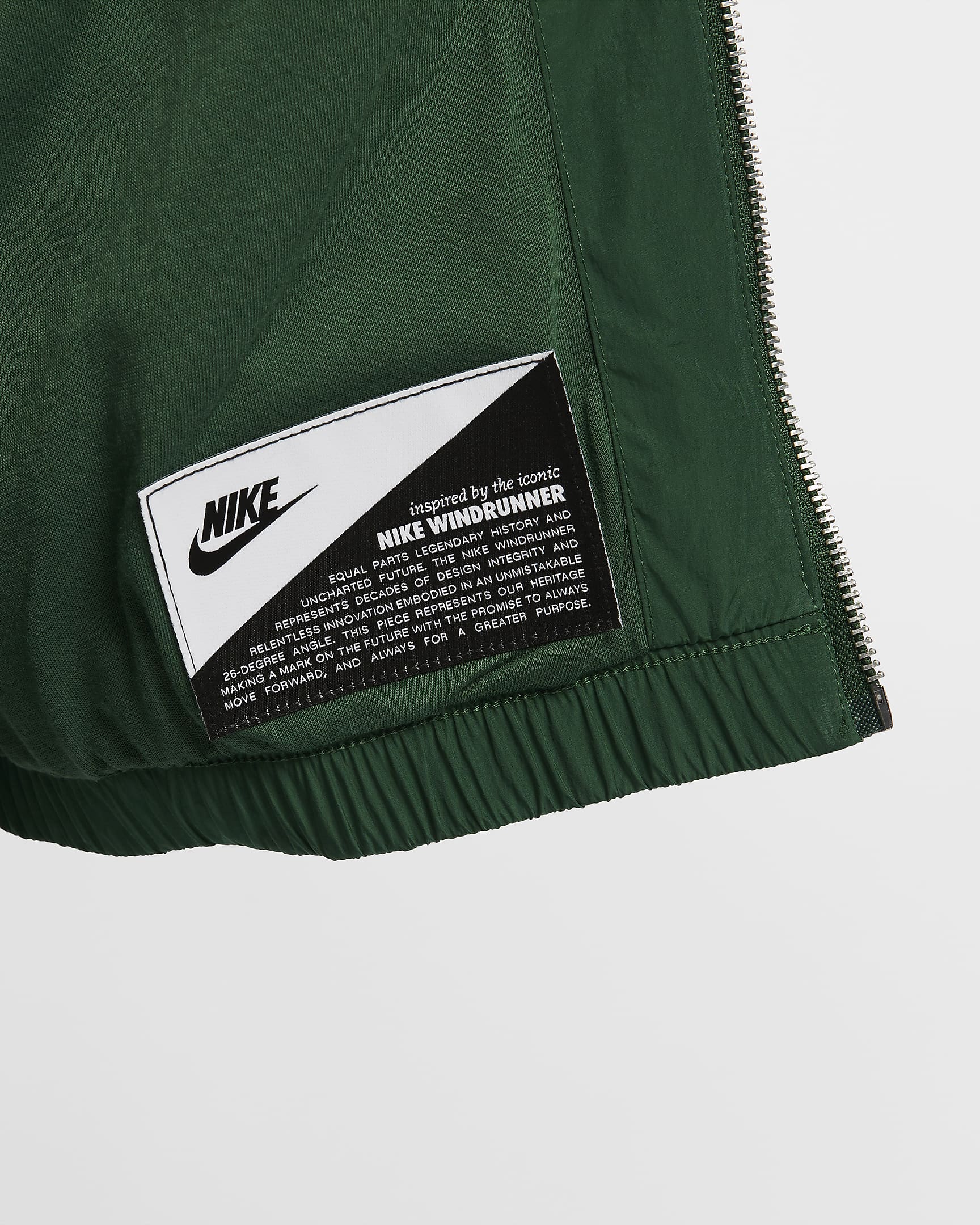 เสื้อแจ็คเก็ต UV แบบทอซิปยาวทรงหลวมผู้หญิง Nike Windrunner - Gorge Green/Sail